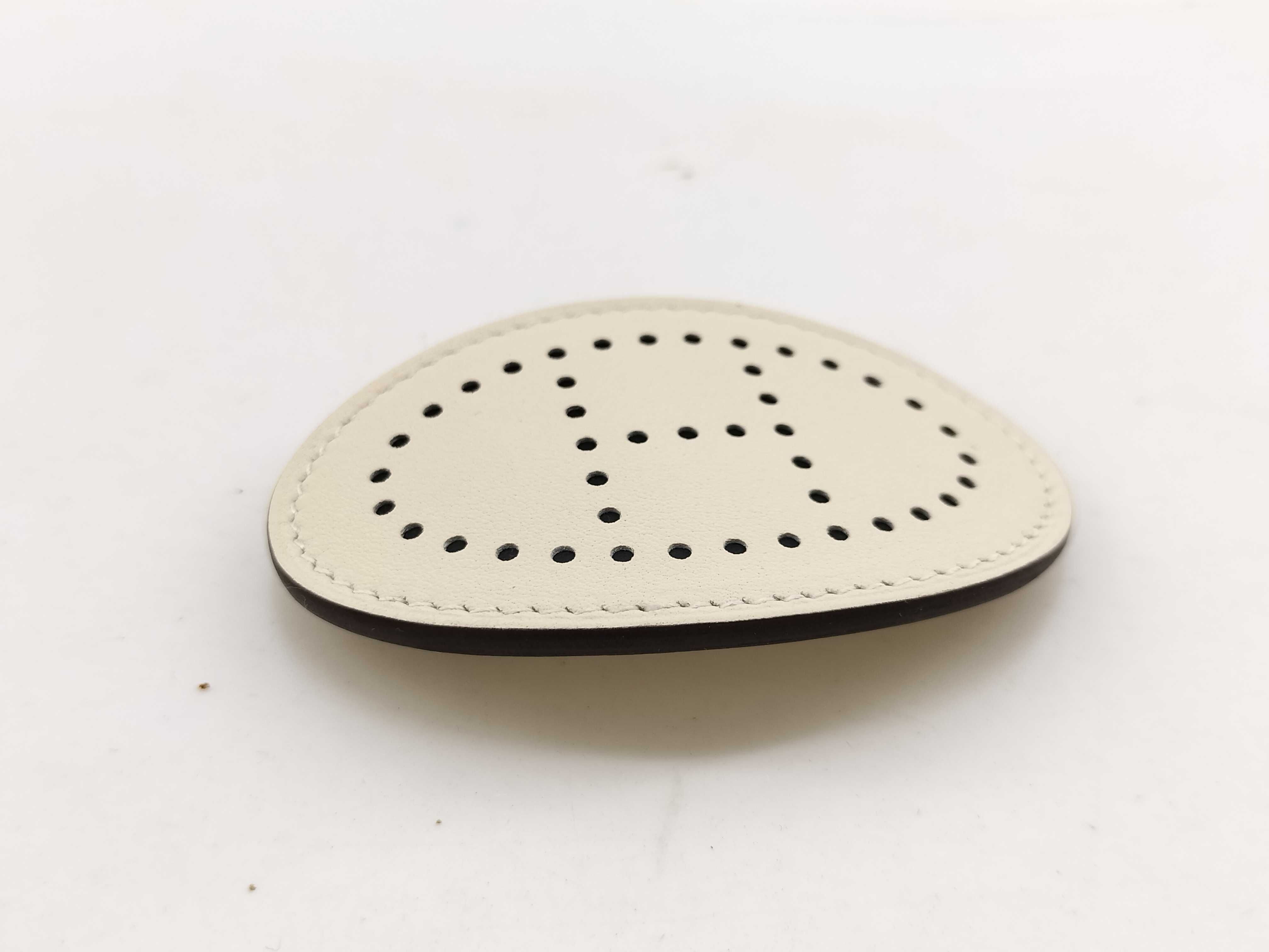 Evelyne Leather Barrette, Nata x Silver Hardware, Hermes Hair Accessory — view 5
