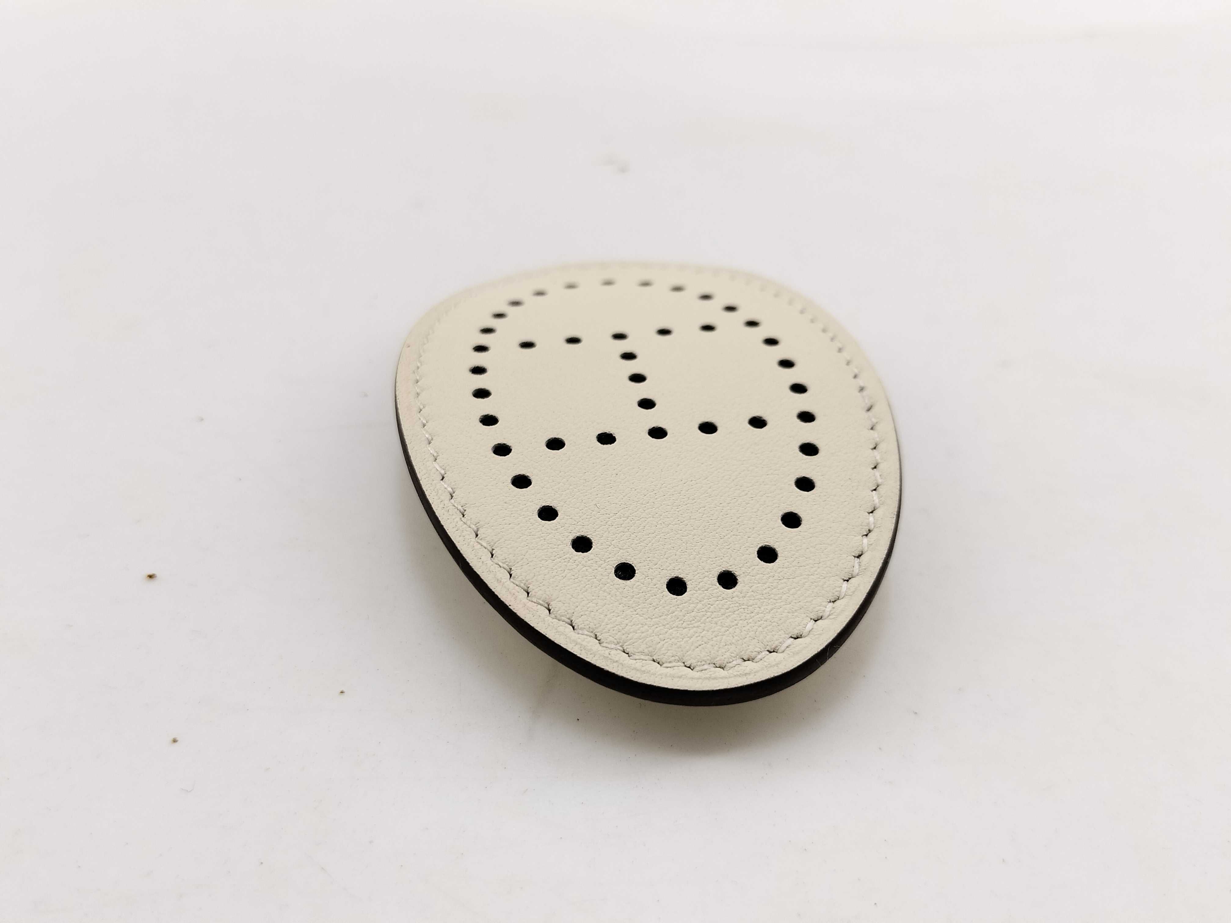 Evelyne Leather Barrette, Nata x Silver Hardware, Hermes Hair Accessory — view 6