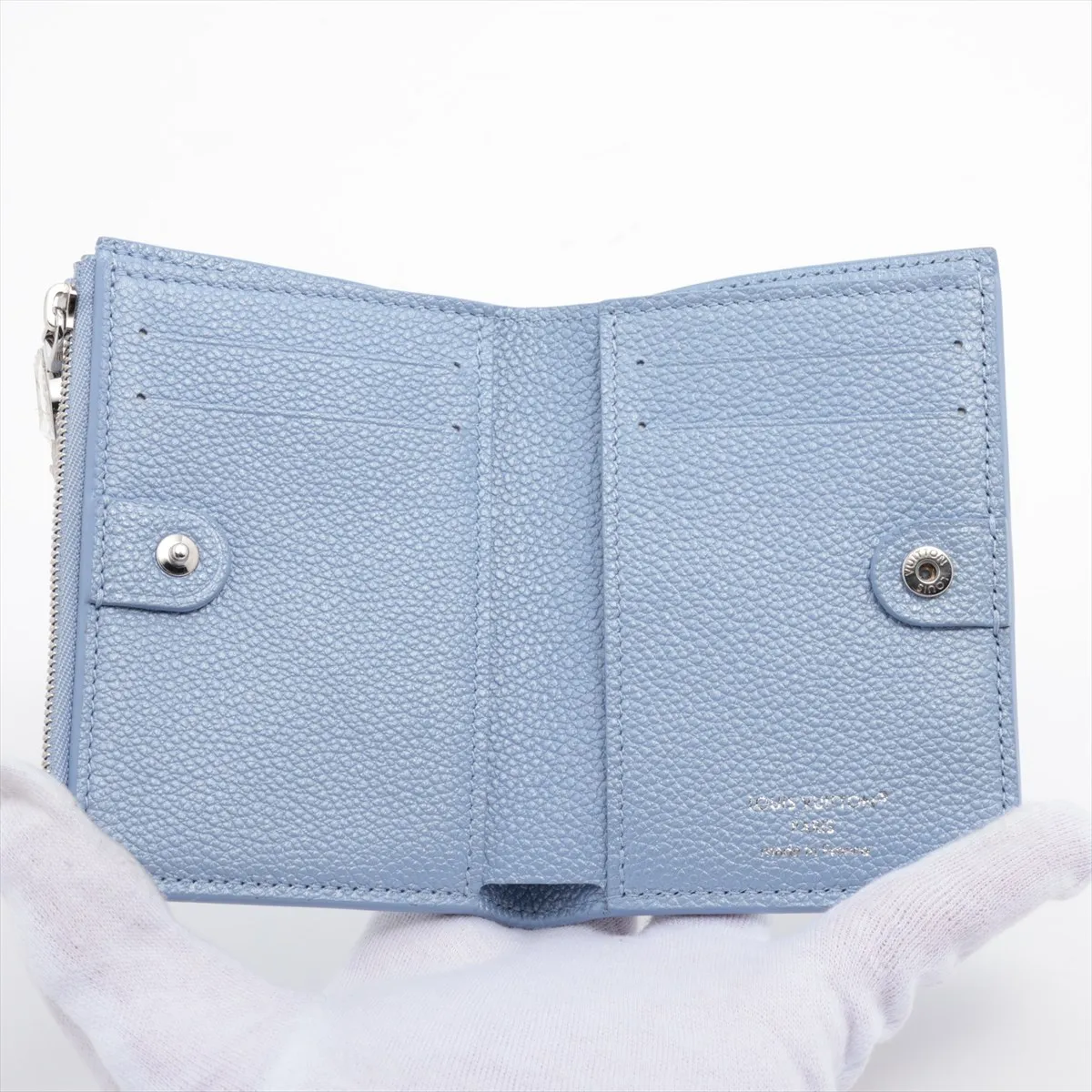 Monogram Empreinte Portefeuille Lisa - Blue Compact Wallet M26518 (RFID detected) — view 3