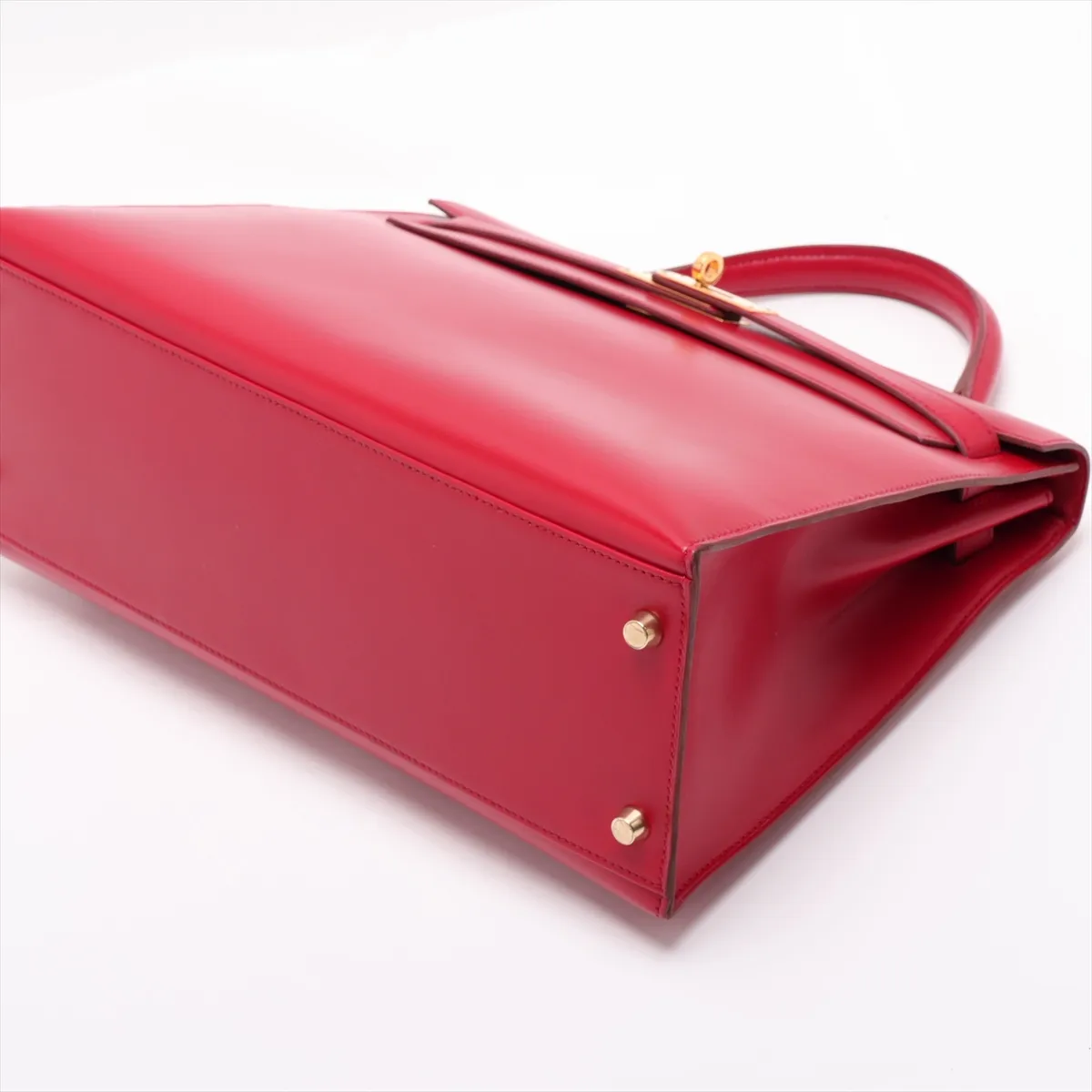 [Individually packaged] Hermes Kelly 32 Sellier Box Calf Rouge Vif Gold Hardware Z: 1996 — view 3