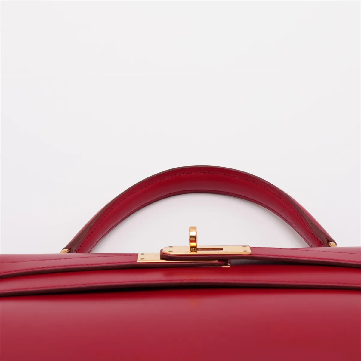 [Individually packaged] Hermes Kelly 32 Sellier Box Calf Rouge Vif Gold Hardware Z: 1996 — view 6