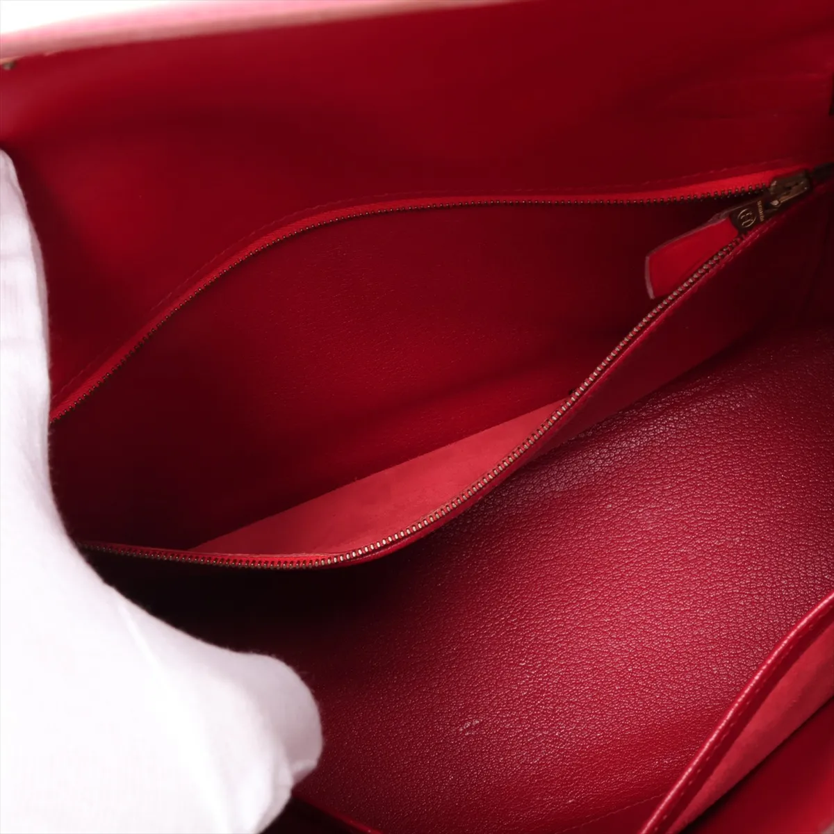 [Individually packaged] Hermes Kelly 32 Sellier Box Calf Rouge Vif Gold Hardware Z: 1996 — view 9