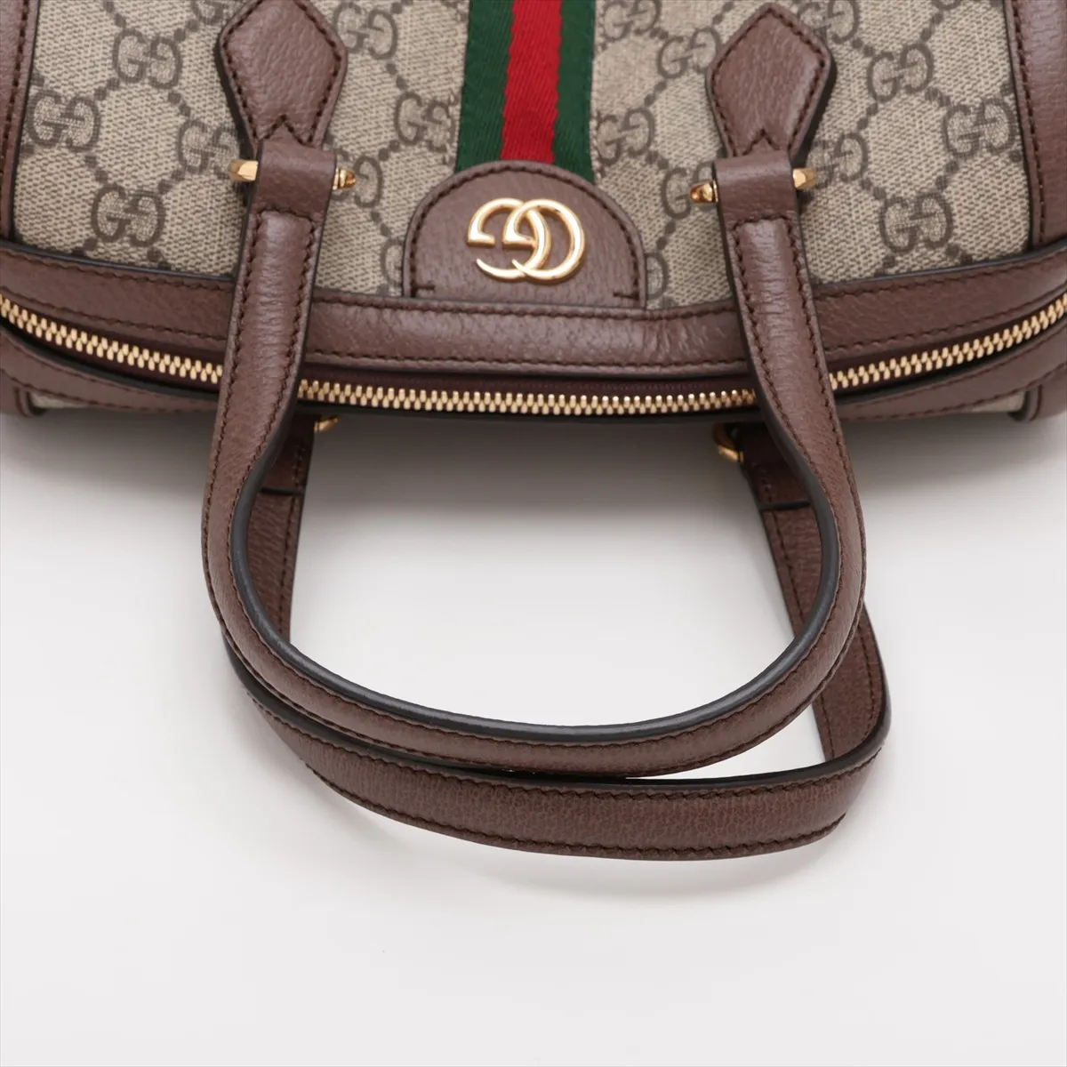 GG Supreme Ophidia PVC x Leather 2-Way Handbag, Beige x Brown, 602577 — view 5