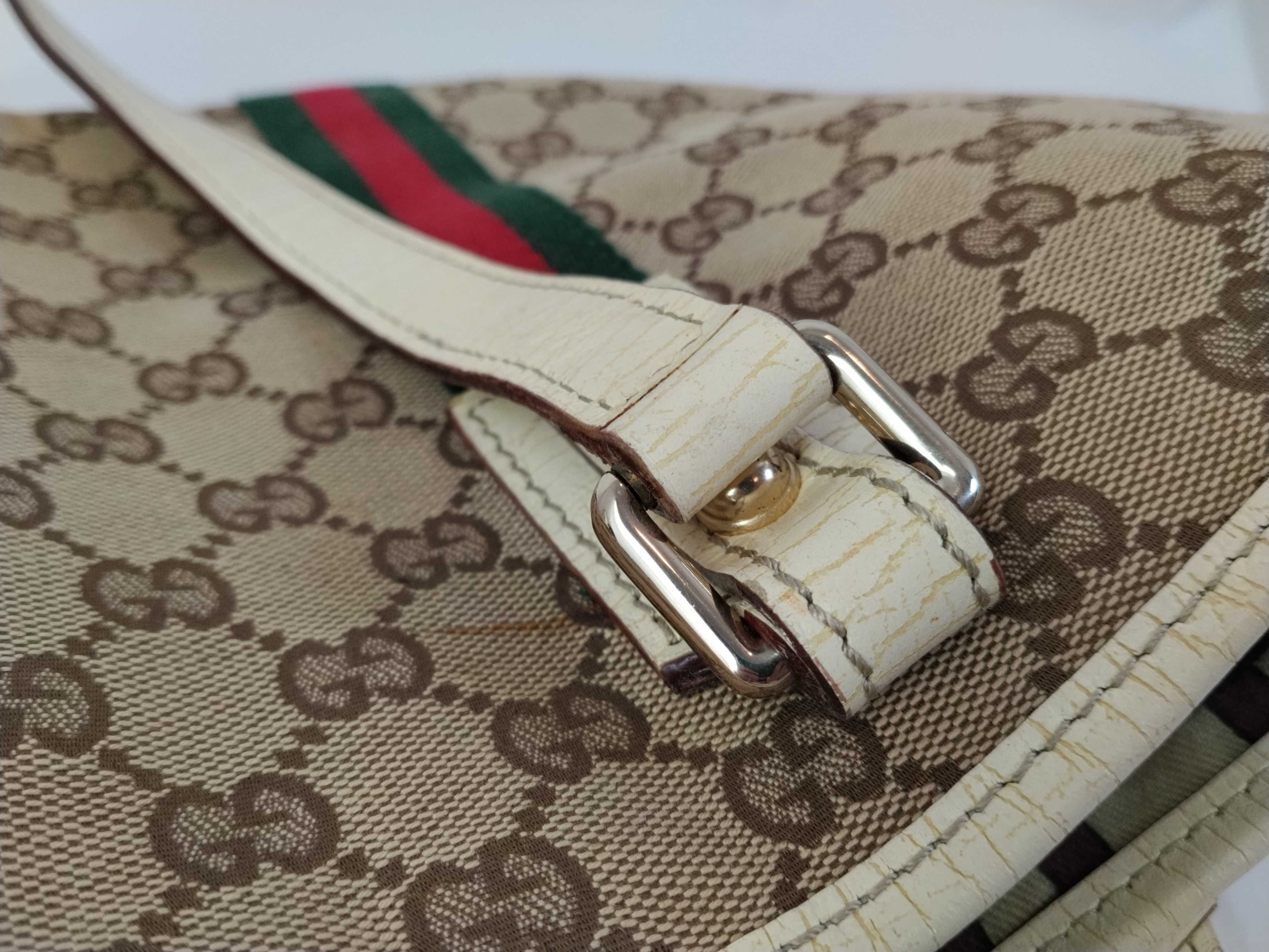 GG Canvas A. Gucci Tote Bag GG Canvas Sherry Line Tote Bag with Charm — view 13