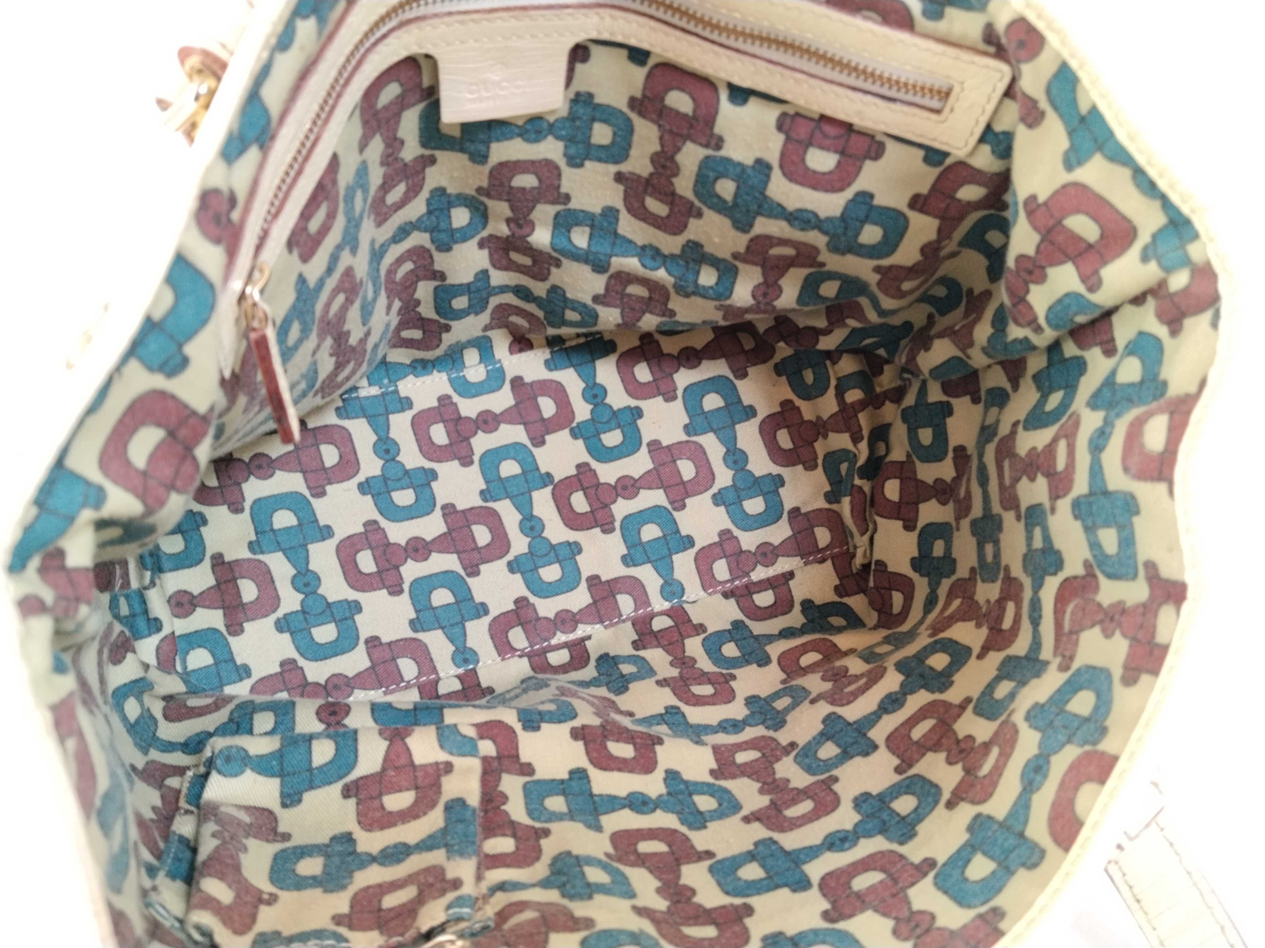 GG Canvas A. Gucci Tote Bag GG Canvas Sherry Line Tote Bag with Charm — view 9