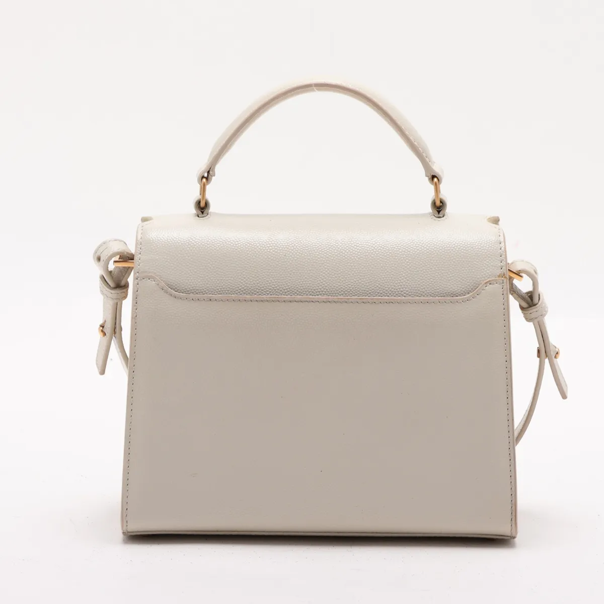 Cassandra Leather 2-Way Handbag, White, 623930 — view 2
