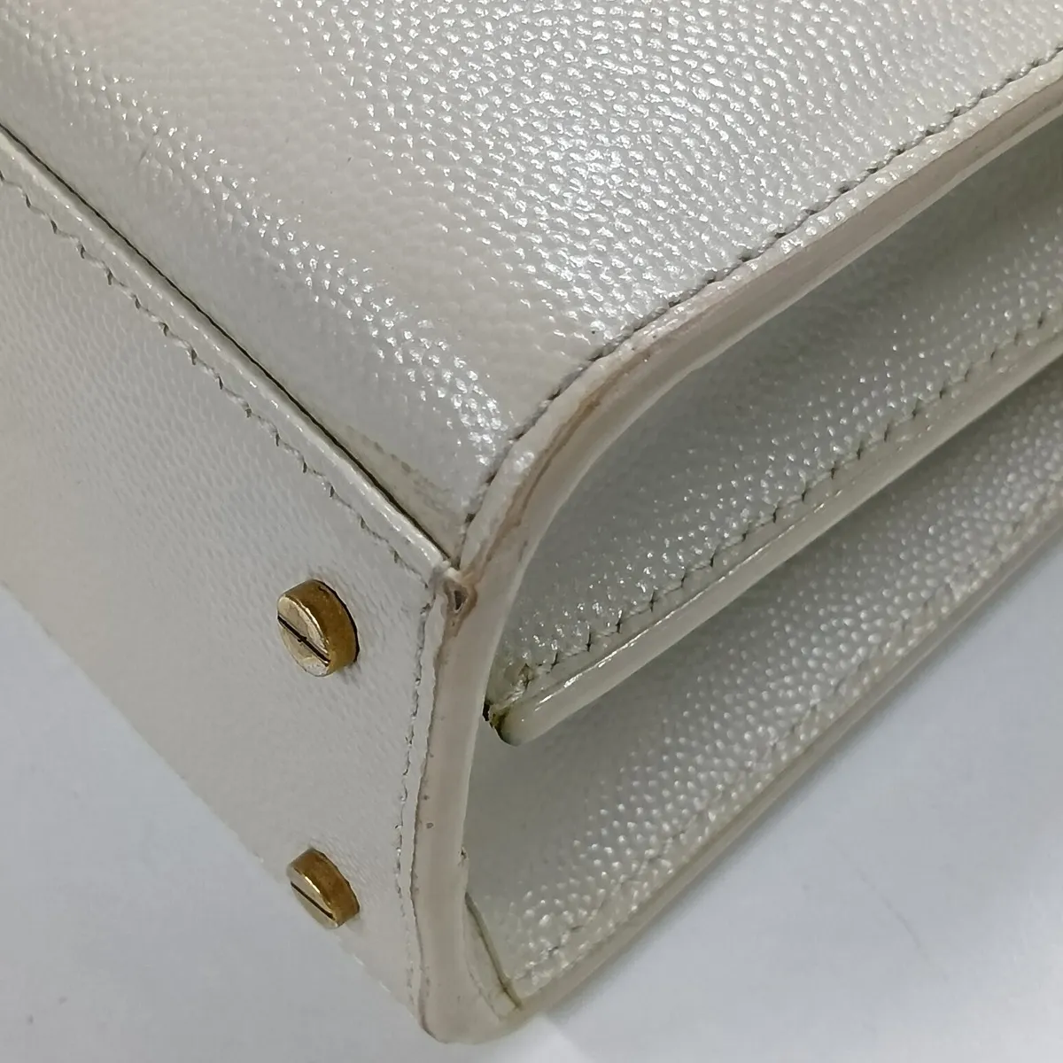 Cassandra Leather 2-Way Handbag, White, 623930 — view 14