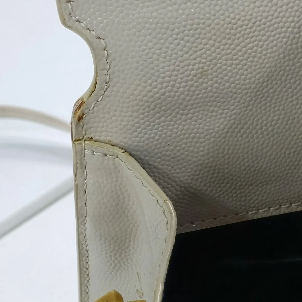Cassandra Leather 2-Way Handbag, White, 623930 — view 15