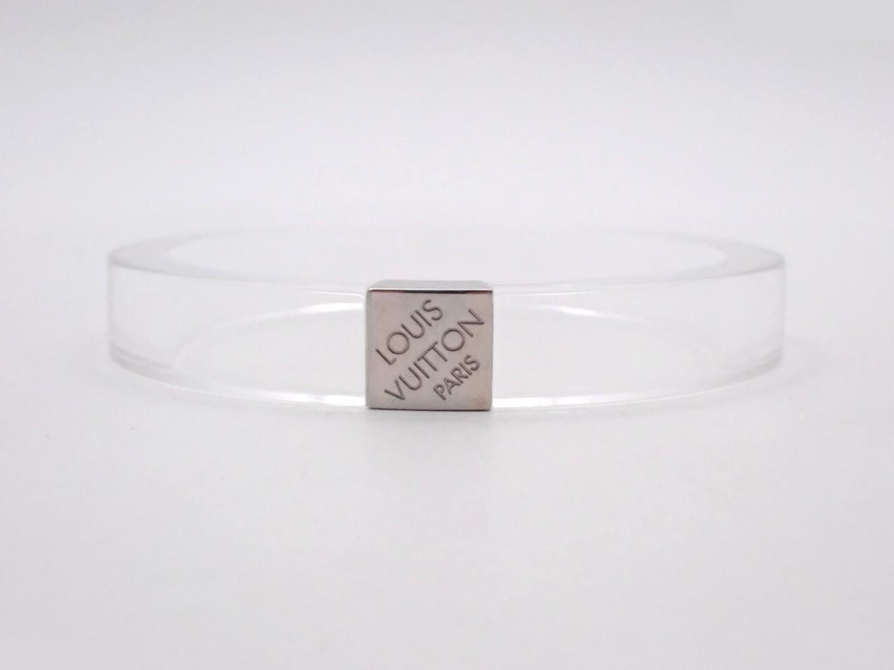 Nightclubber PM Logo Clear Bangle Bracelet Louis Vuitton