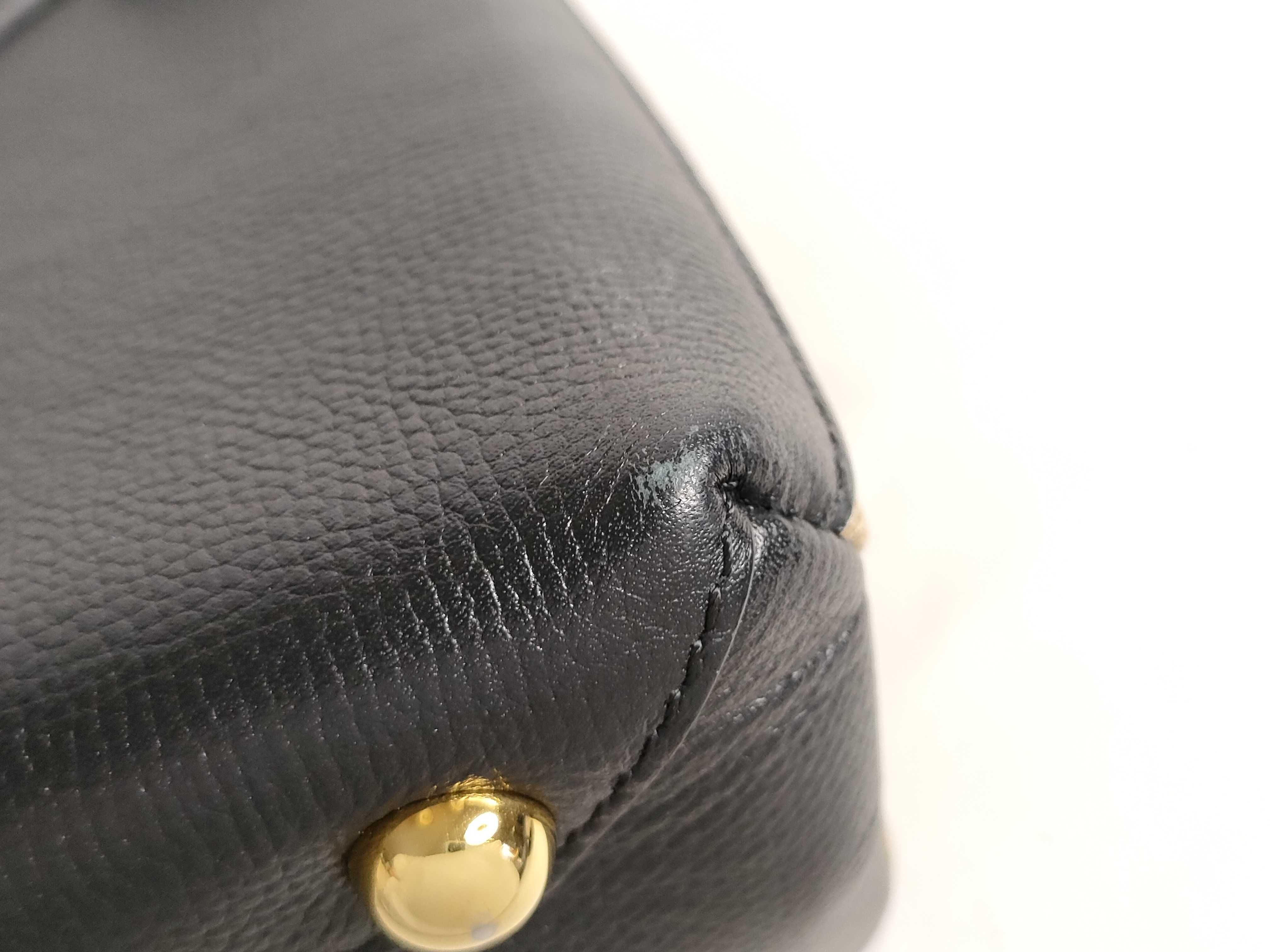 SG- Nova Check SMALL BANNER leather x canvas 2-way Handbag Black x bro Handbag — view 7