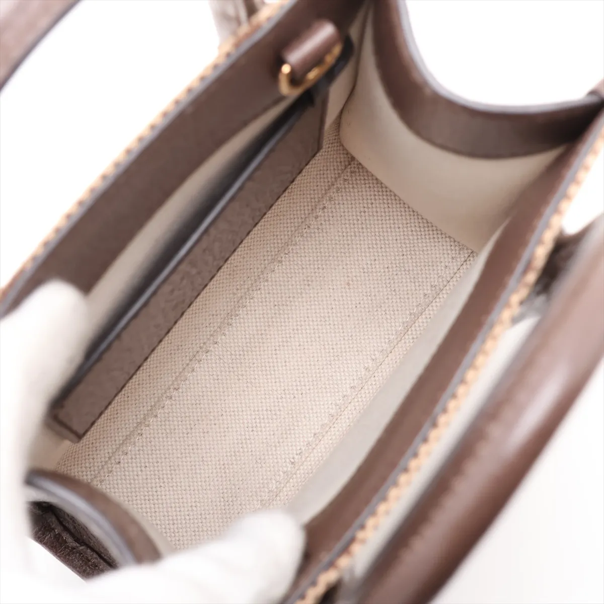 Jumbo GG Canvas x Leather 2-Way Handbag, Beige x Brown, 699406 — view 8