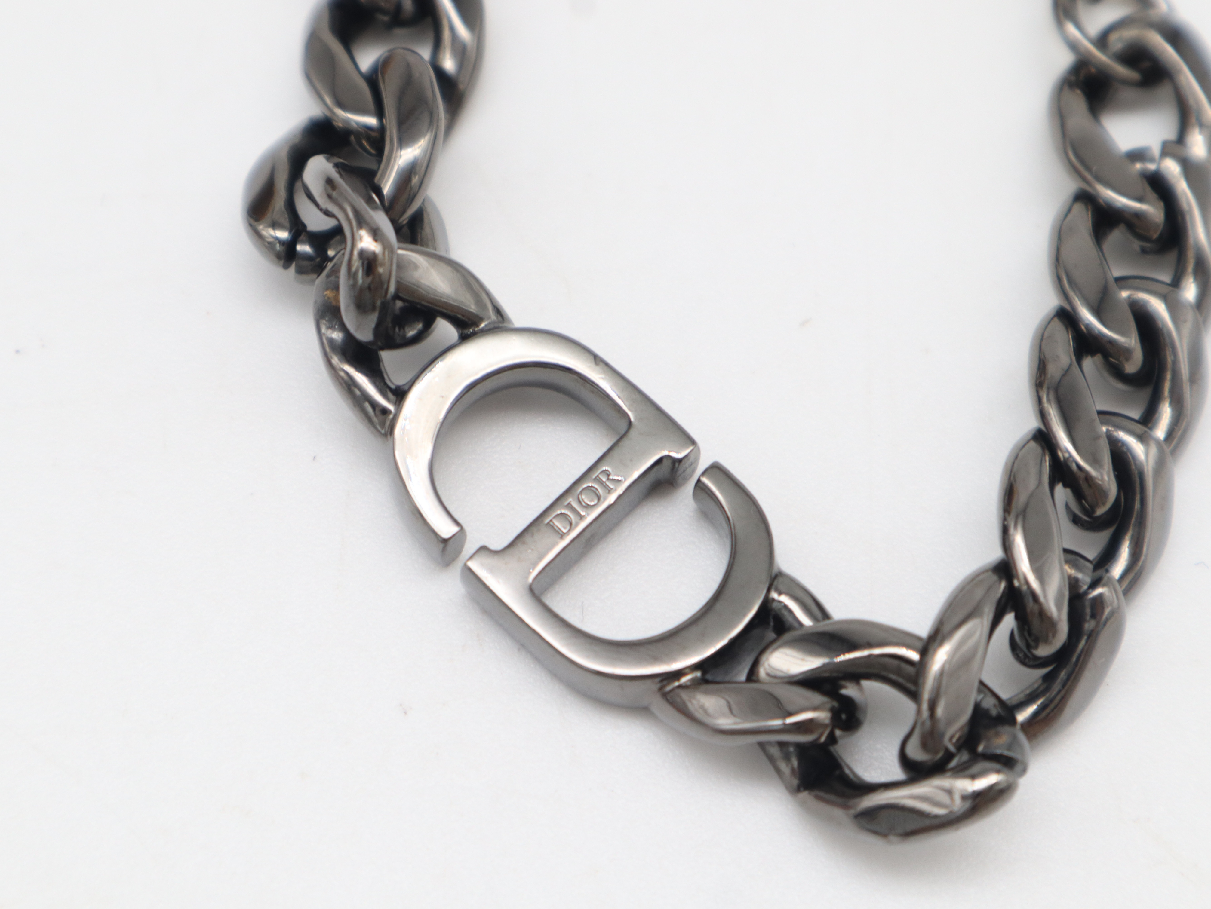 CD Icon Chain Bracelet Rhinestone Bracelet/Bangle — view 3