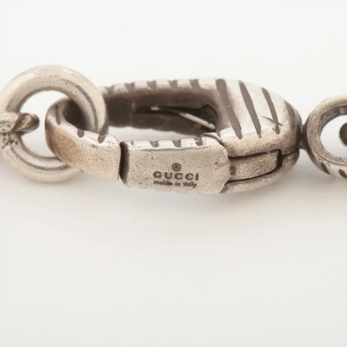 Interlocking G Arabesque Necklace, 925 Sterling Silver, 18.3g. Shows signs of wear including — view 4