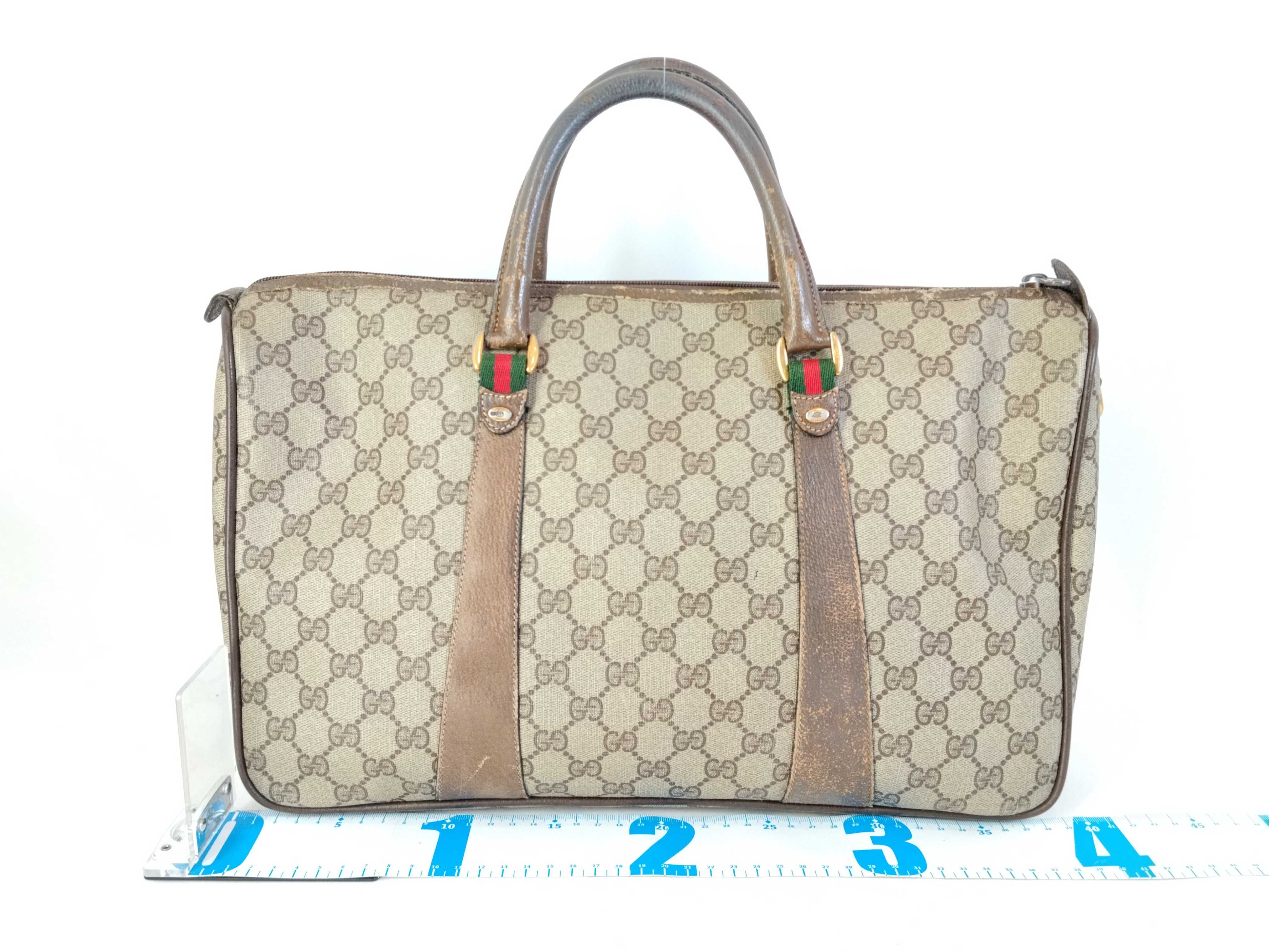 GG Supreme Old Gucci Shoulder Mini Boston Bag Sherry Line Boston Bag — view 2