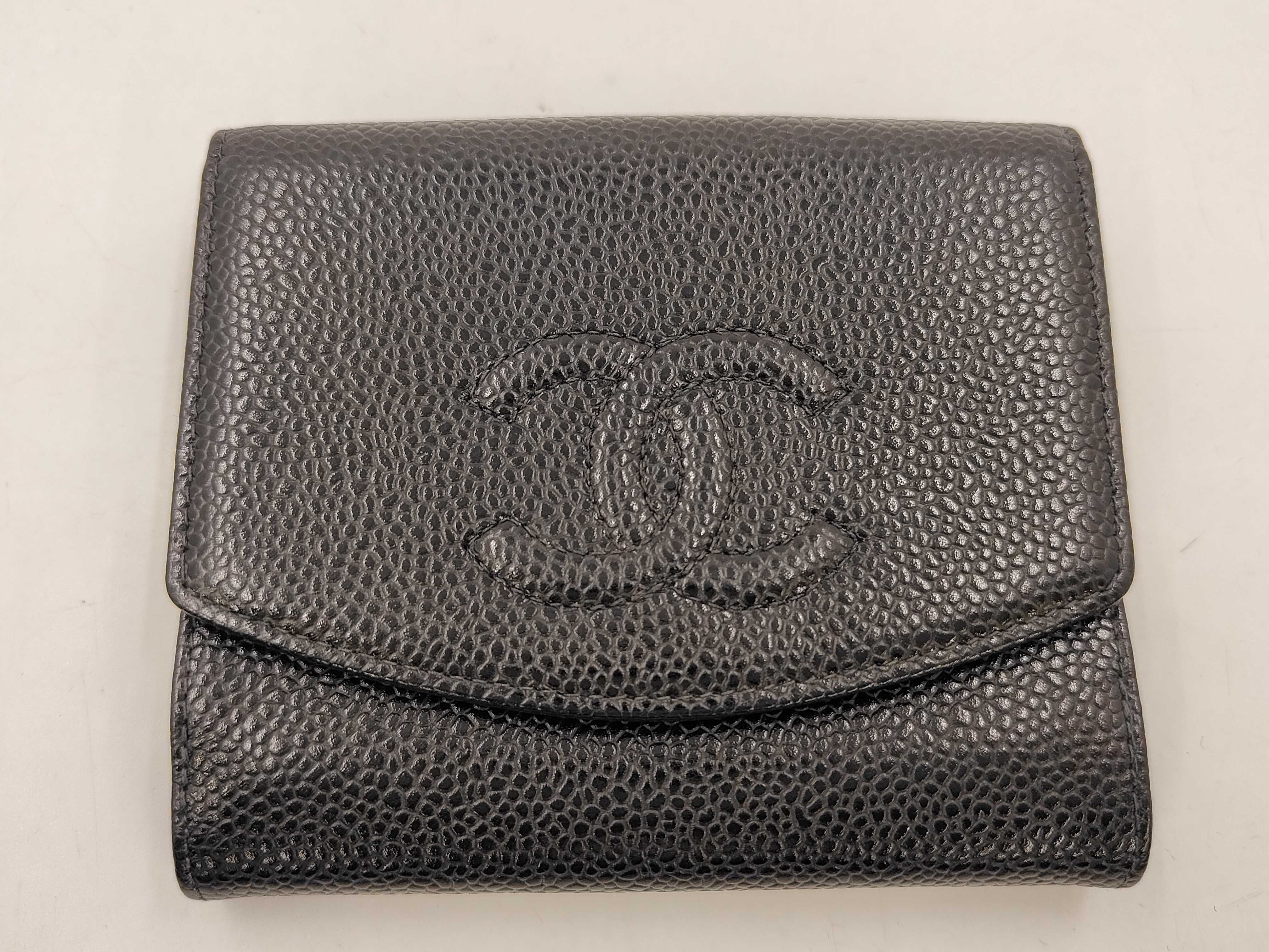 Caviar Skin Double Snap Wallet