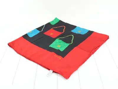 Vintage large silk scarf with tags.