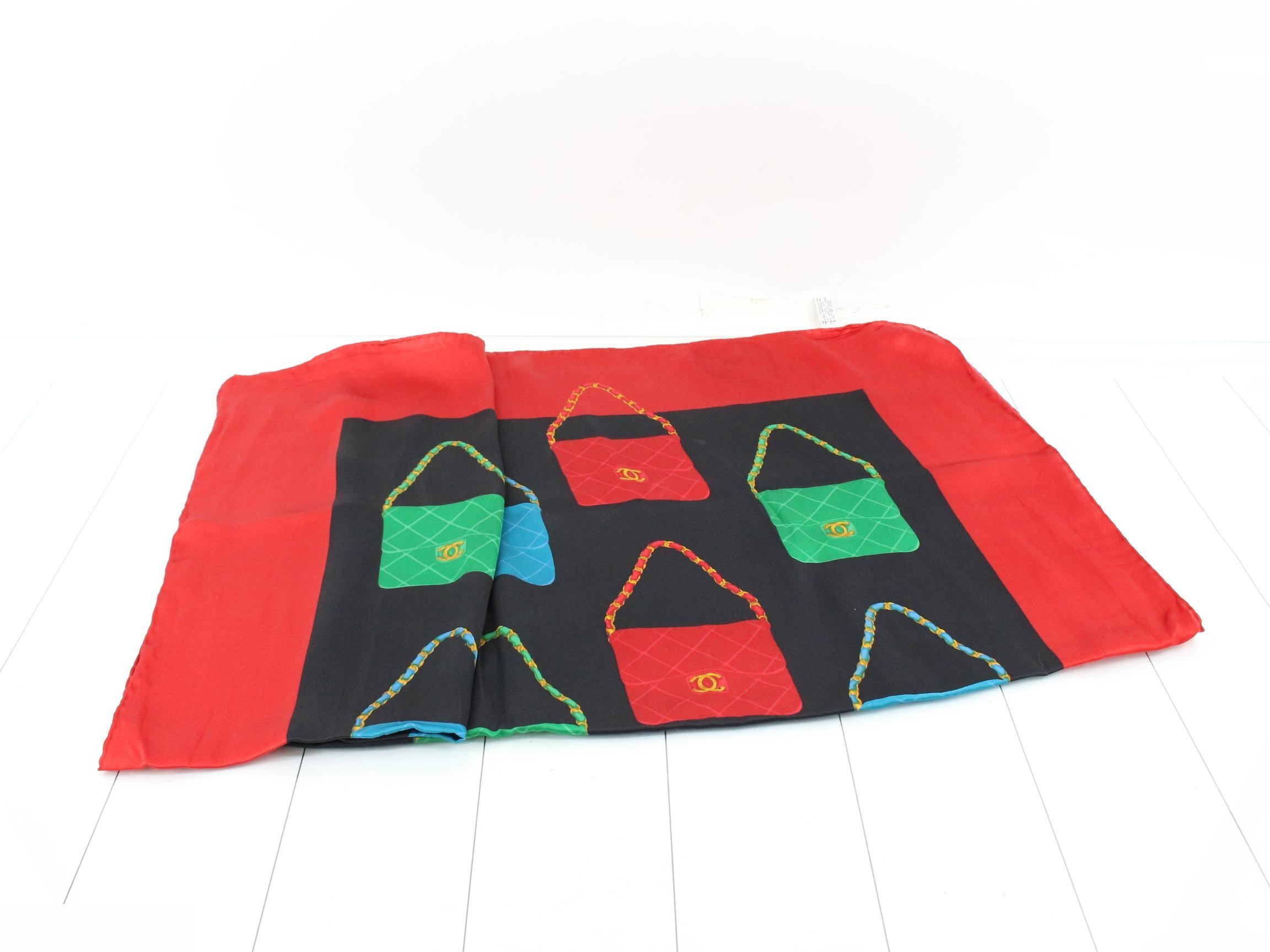 Vintage large silk scarf with tags. — view 3