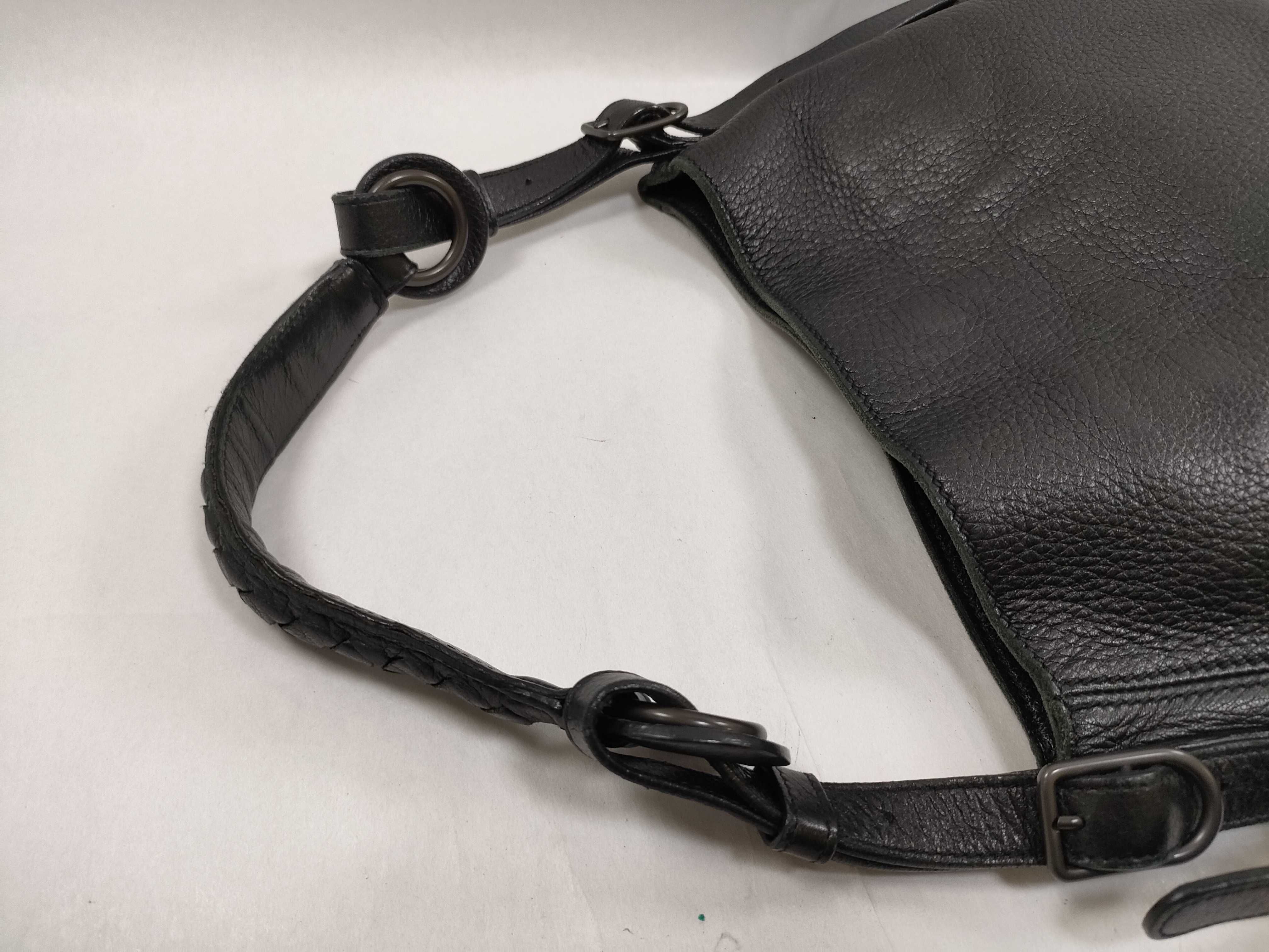 Leather One-Shoulder Bag, Black Shoulder Bag — view 3
