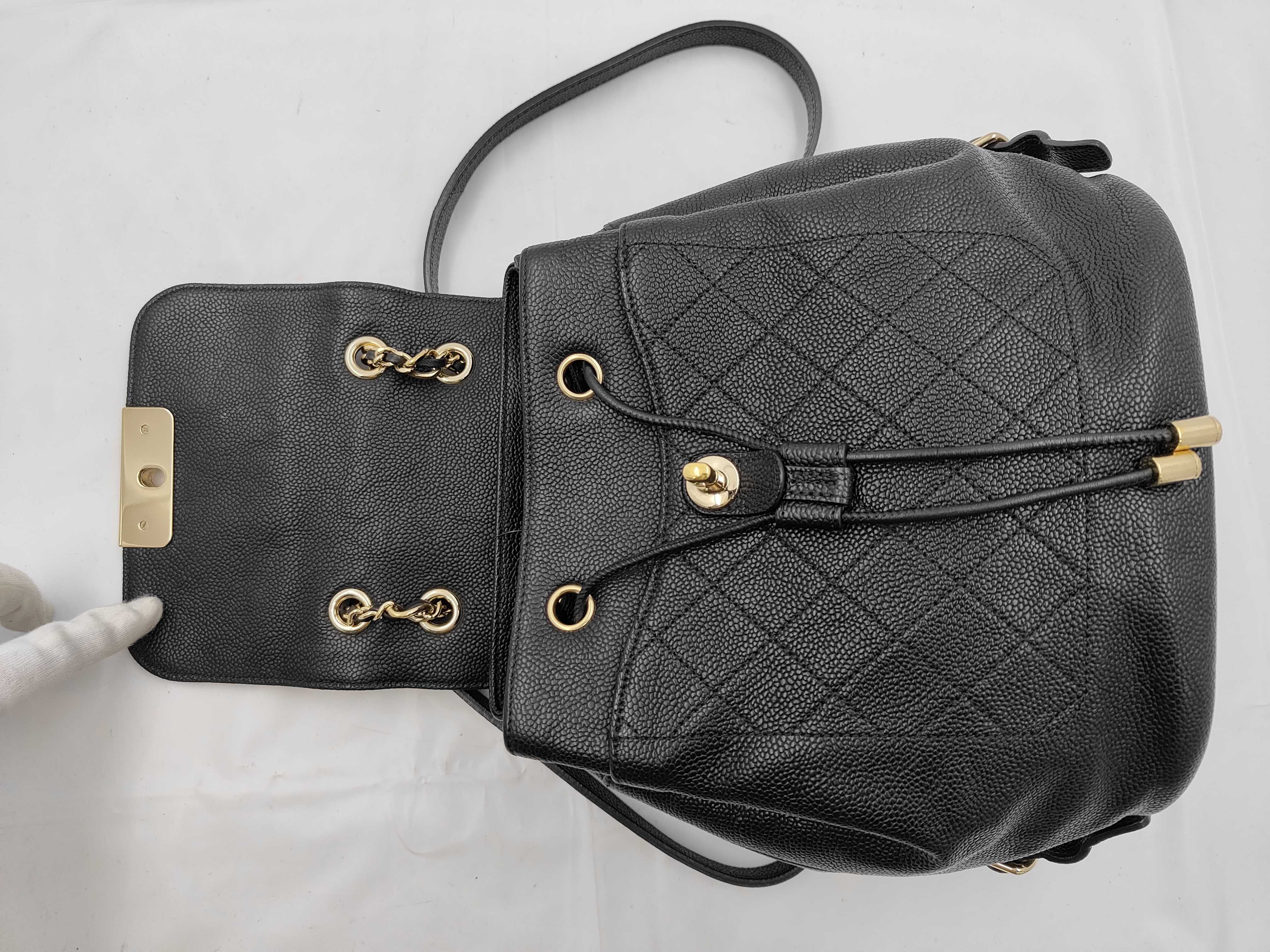 Caviar Skin Backpack, Black, Serial Number 24 — view 8