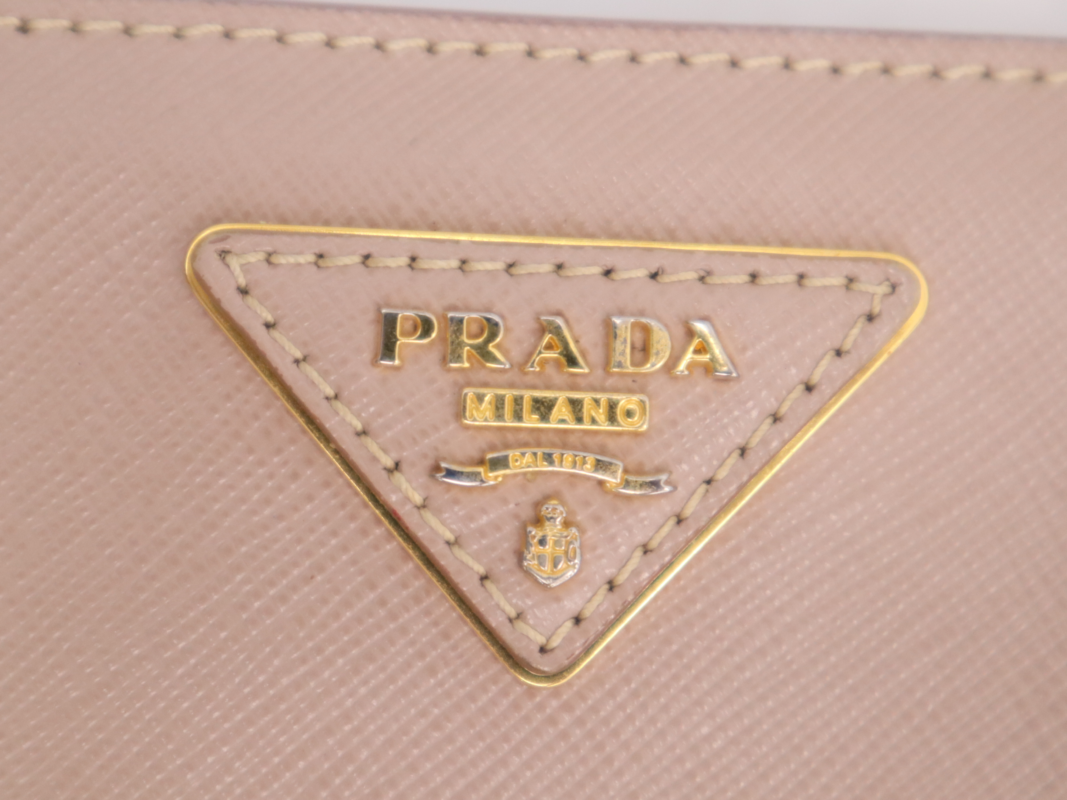 Leather Galleria 2-Way Handbag, Pink with Gold Hardware, Shoulder Strap, Clochette, and Card Holder. — view 15