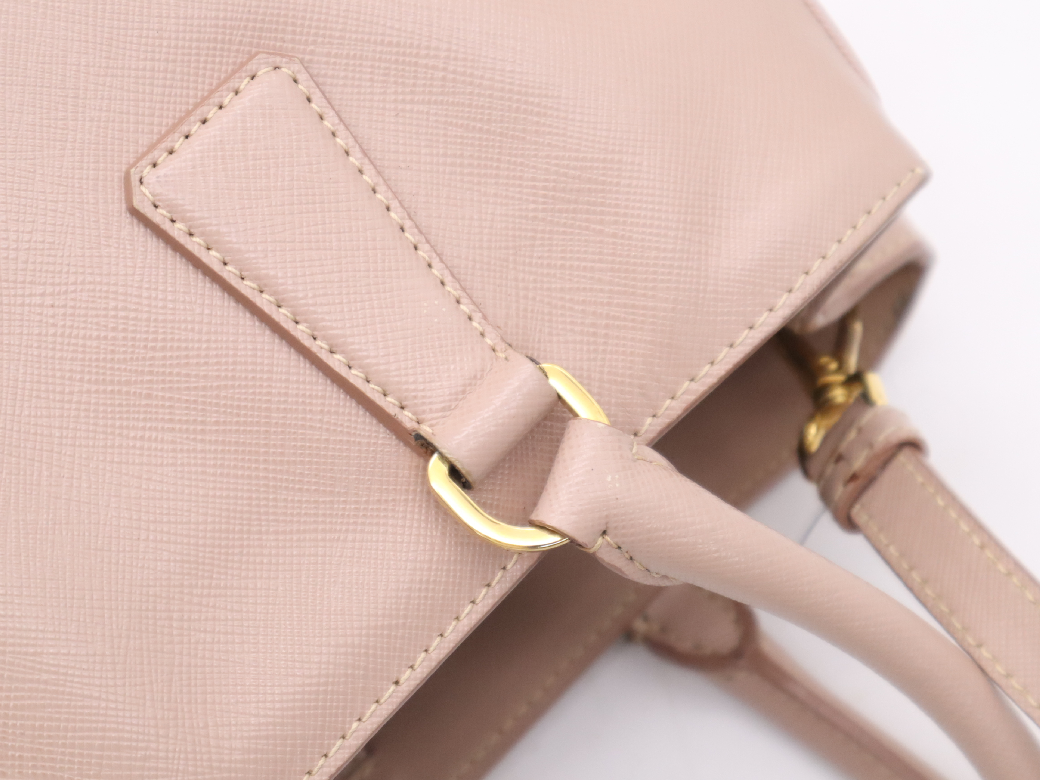 Leather Galleria 2-Way Handbag, Pink with Gold Hardware, Shoulder Strap, Clochette, and Card Holder. — view 8