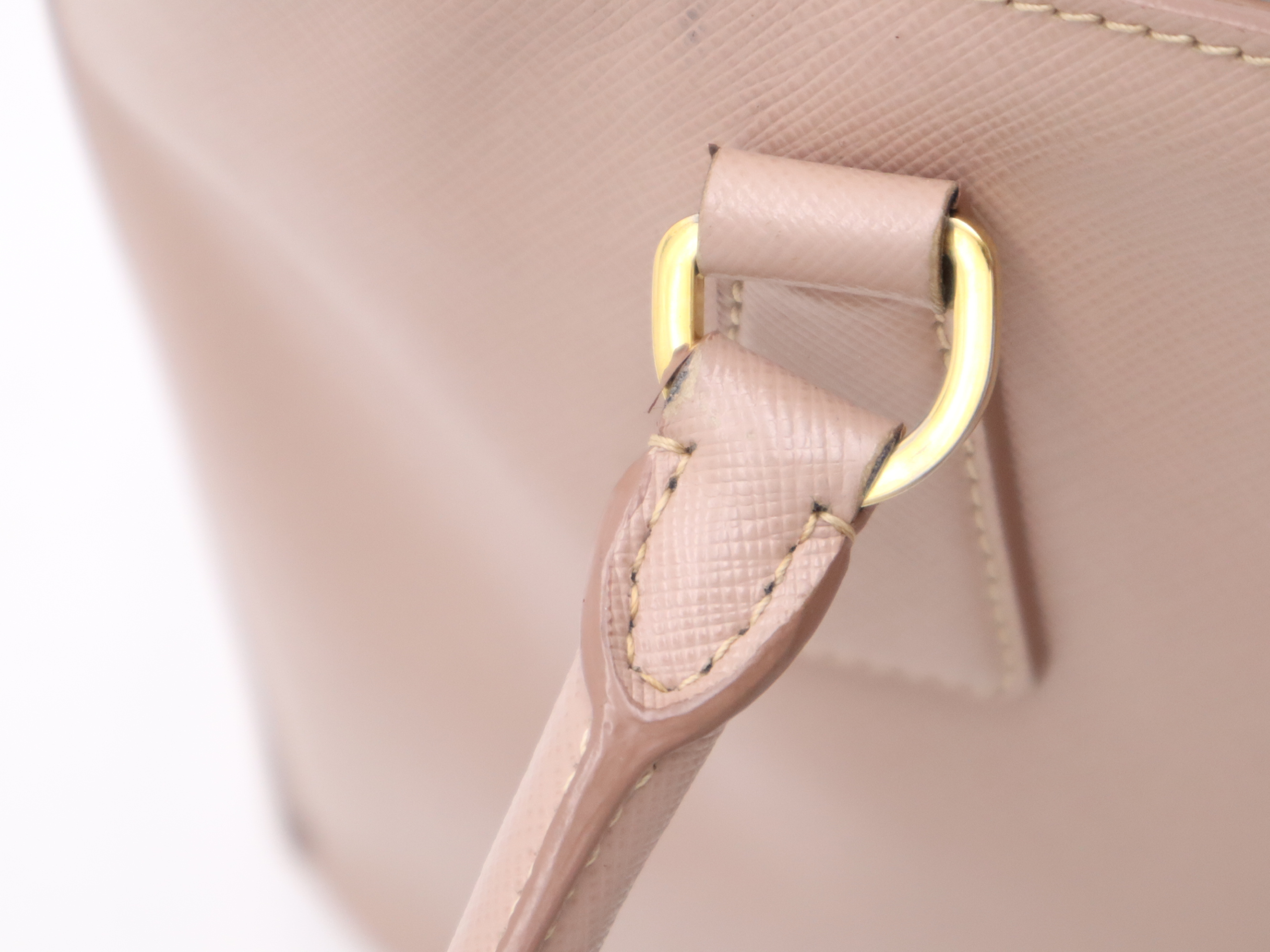 Leather Galleria 2-Way Handbag, Pink with Gold Hardware, Shoulder Strap, Clochette, and Card Holder. — view 9