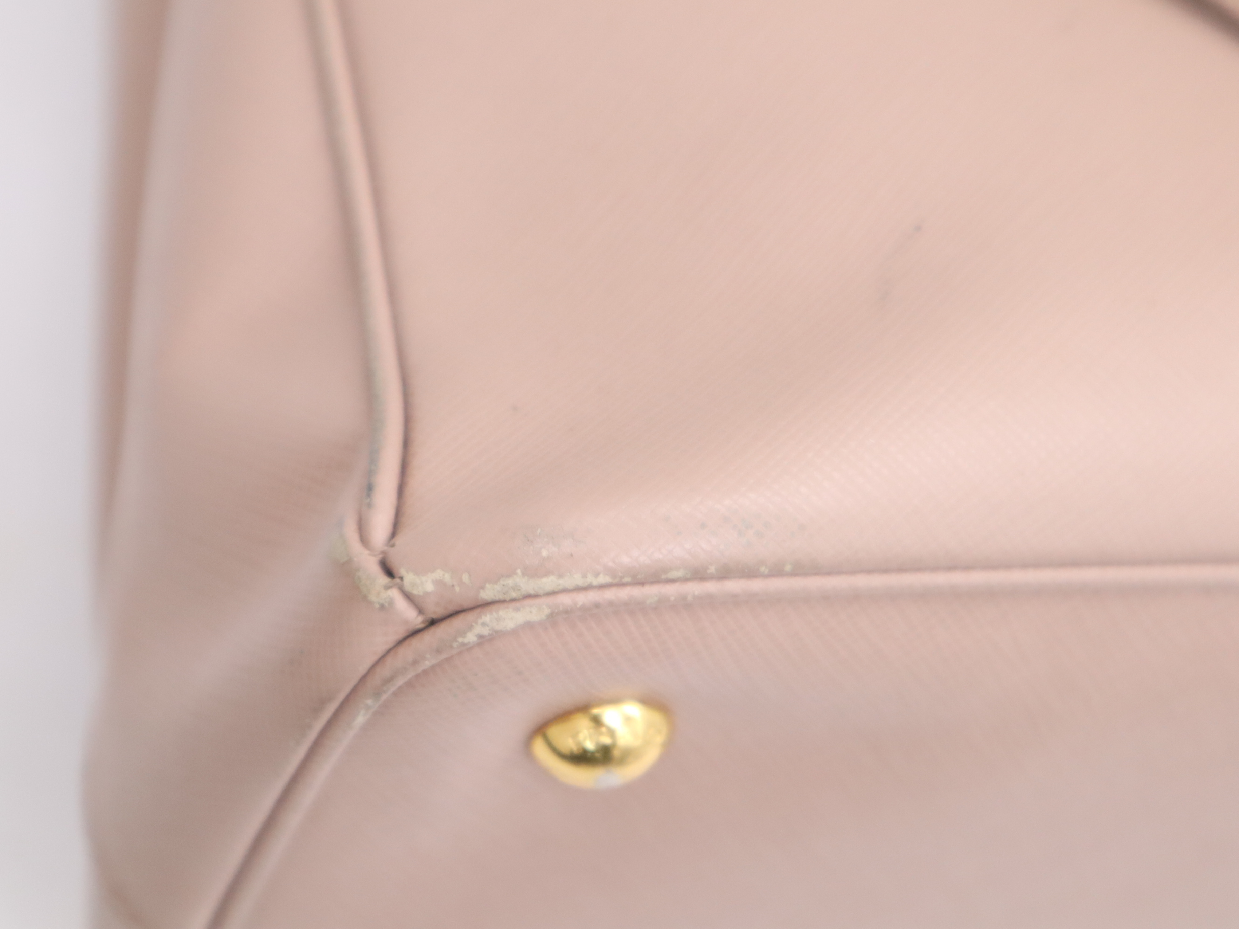 Leather Galleria 2-Way Handbag, Pink with Gold Hardware, Shoulder Strap, Clochette, and Card Holder. — view 10