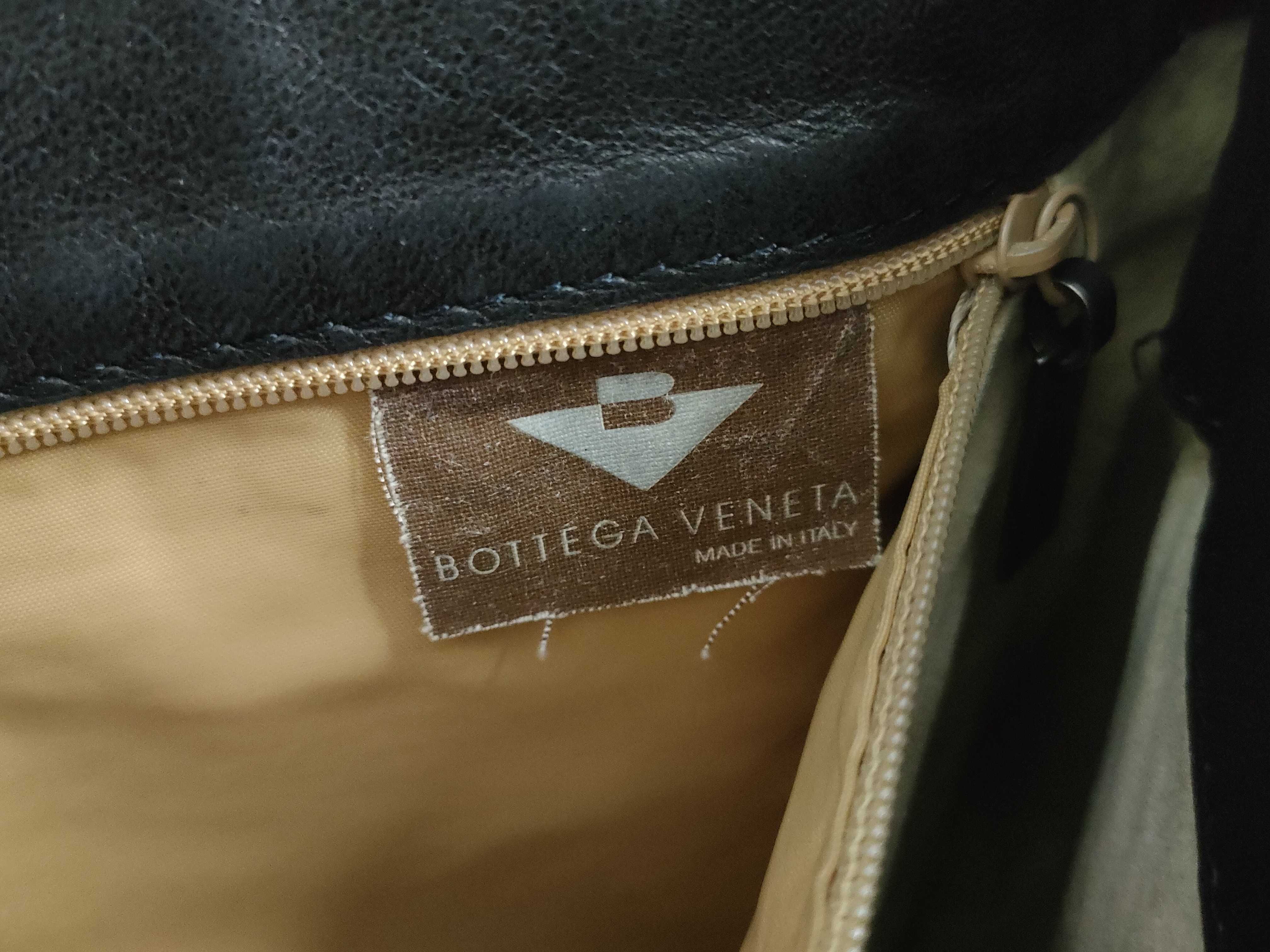 Intrecciato Leather Backpack, Black — view 12