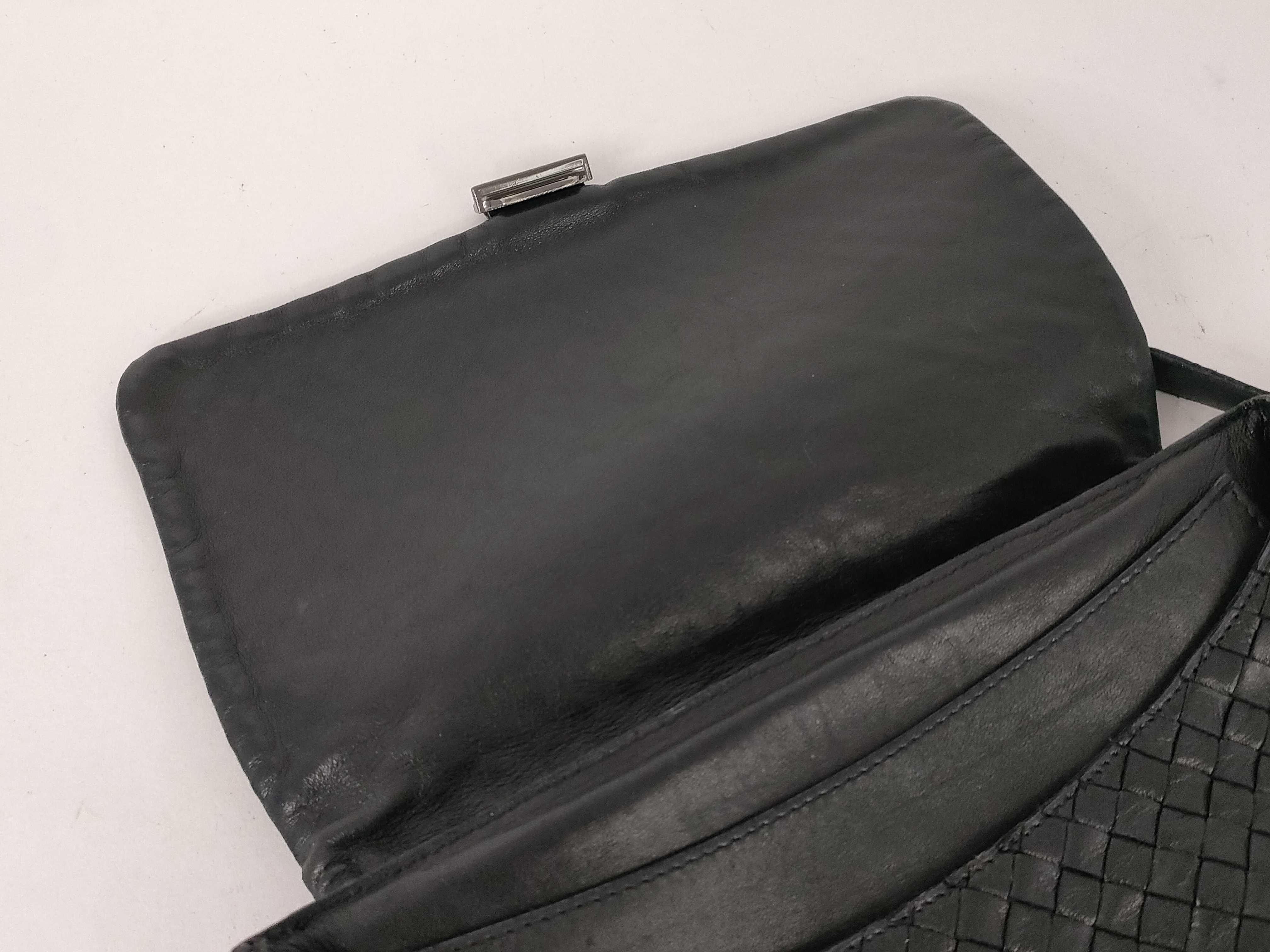 Intrecciato Leather Backpack, Black — view 8