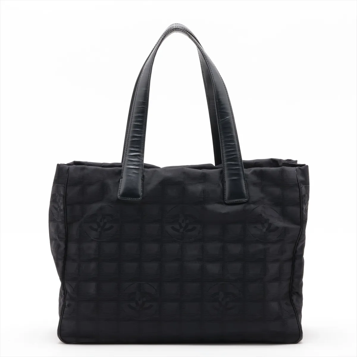 New Travel Line Nylon x Leather Handbag, Black with Gold Hardware, 8773132 (Serial Number 8) — view 2
