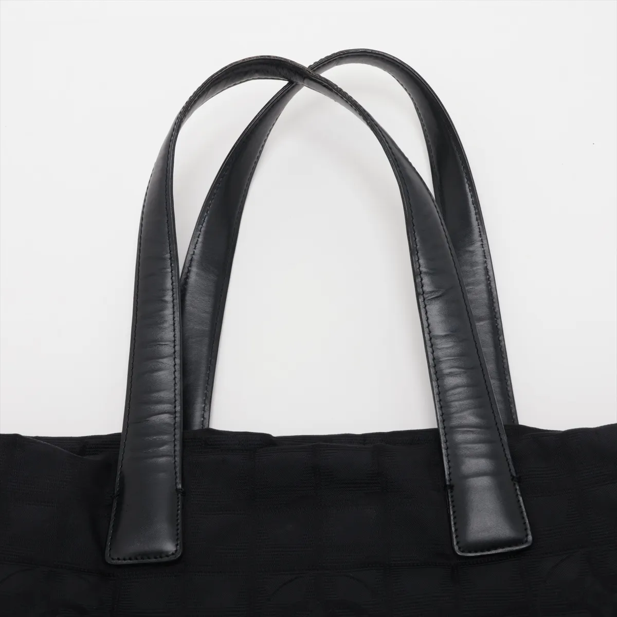 New Travel Line Nylon x Leather Handbag, Black with Gold Hardware, 8773132 (Serial Number 8) — view 6