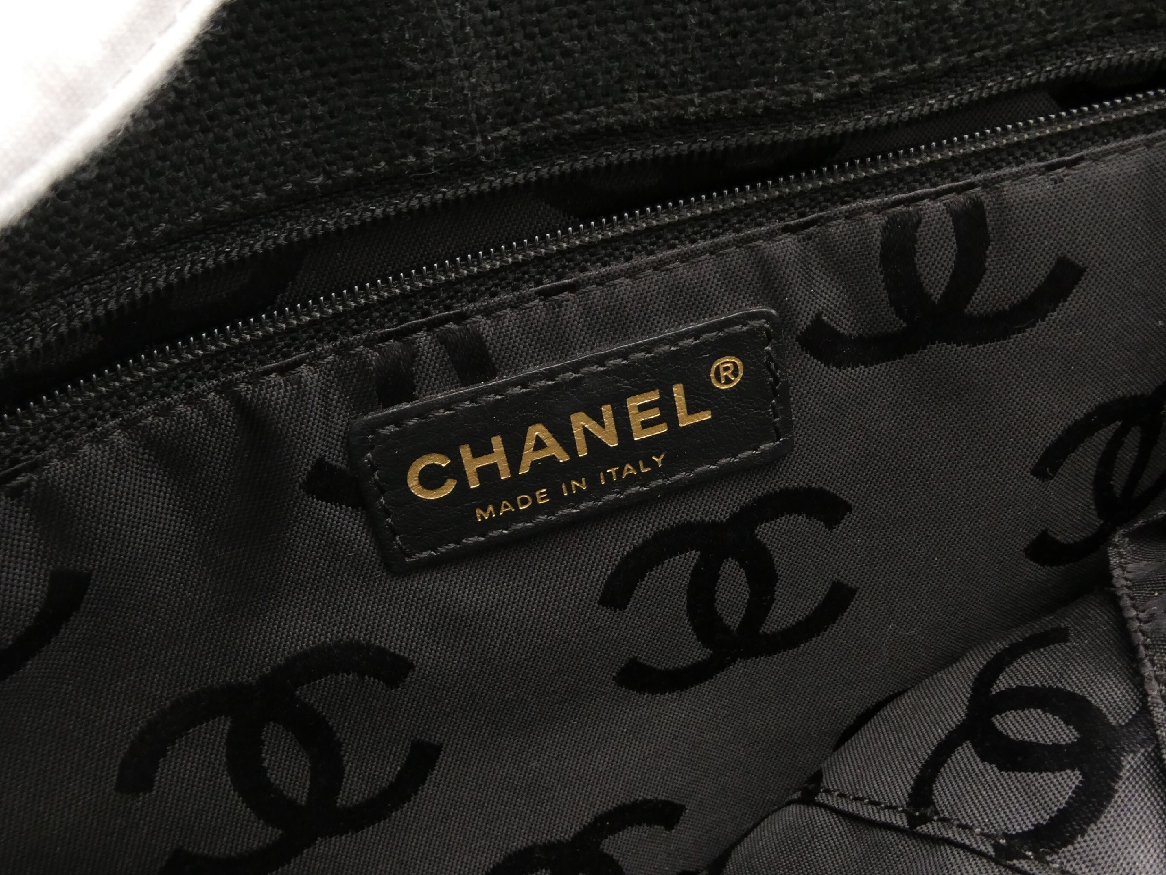 Coco Mark Canvas Leather Tote Bag — view 8