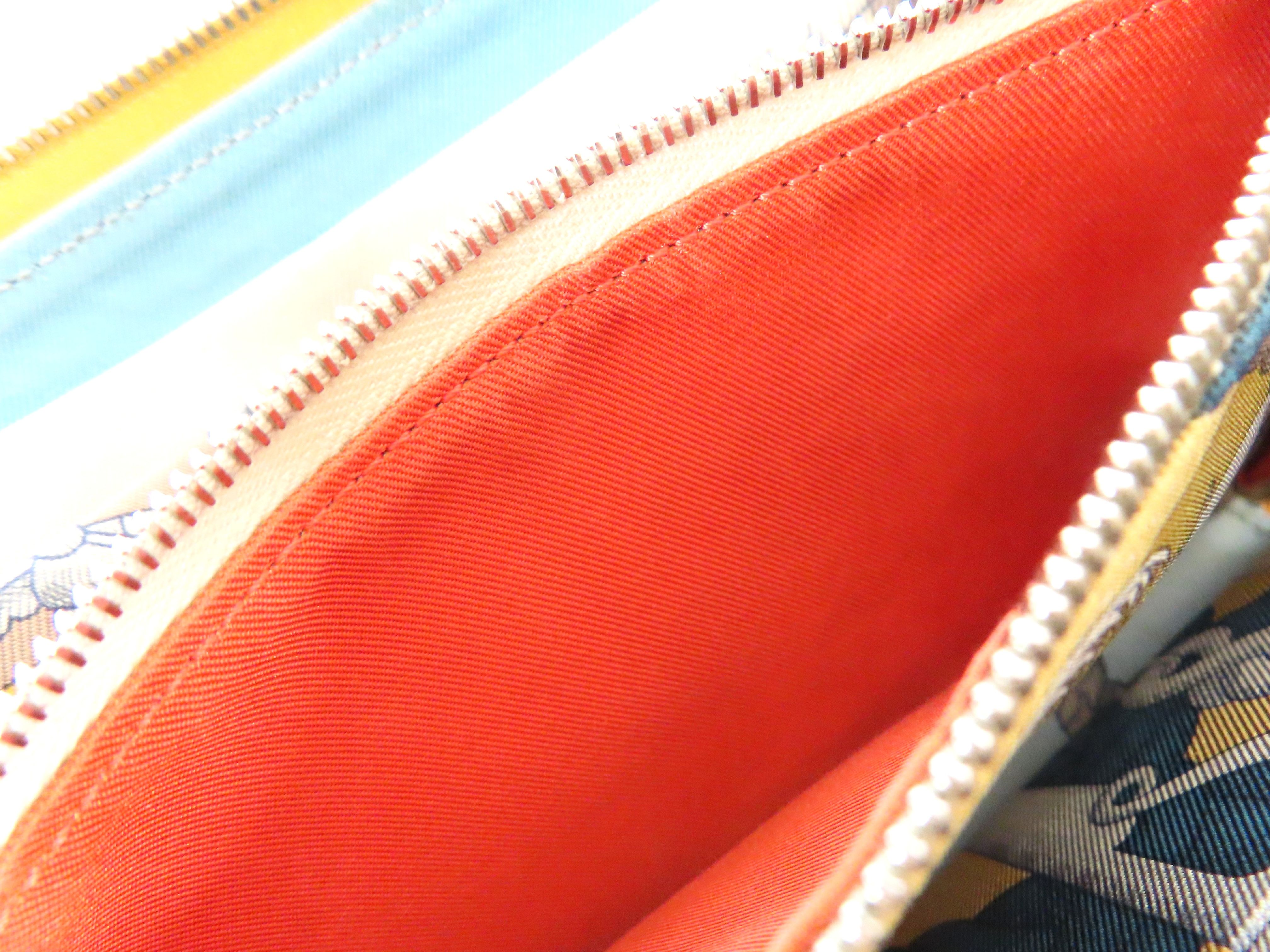 Azap Long Silk In Epsom Leather Wallet, D Stamp, Yellow Leather, Silver Hardware — view 8