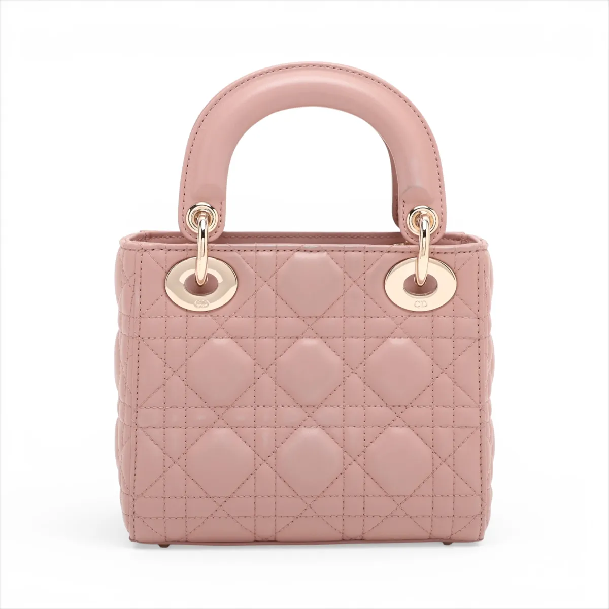 Cannage Lady Dior Mini Leather 2-Way Handbag Pink Lucky Star — view 2