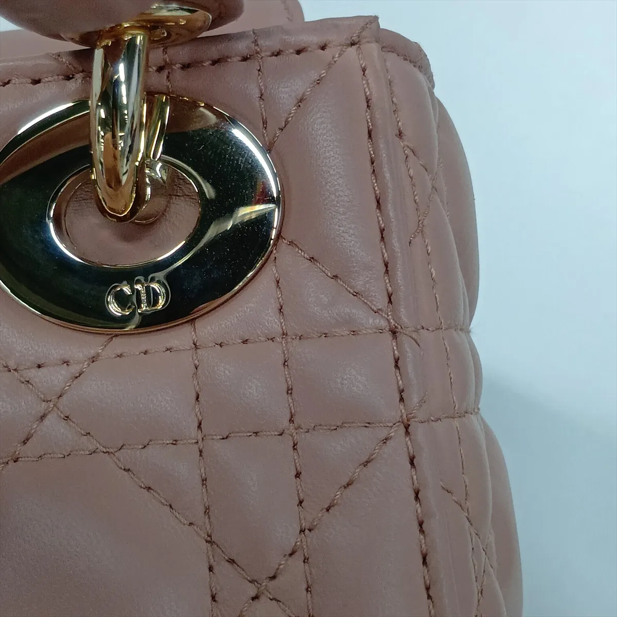 Cannage Lady Dior Mini Leather 2-Way Handbag Pink Lucky Star — view 14