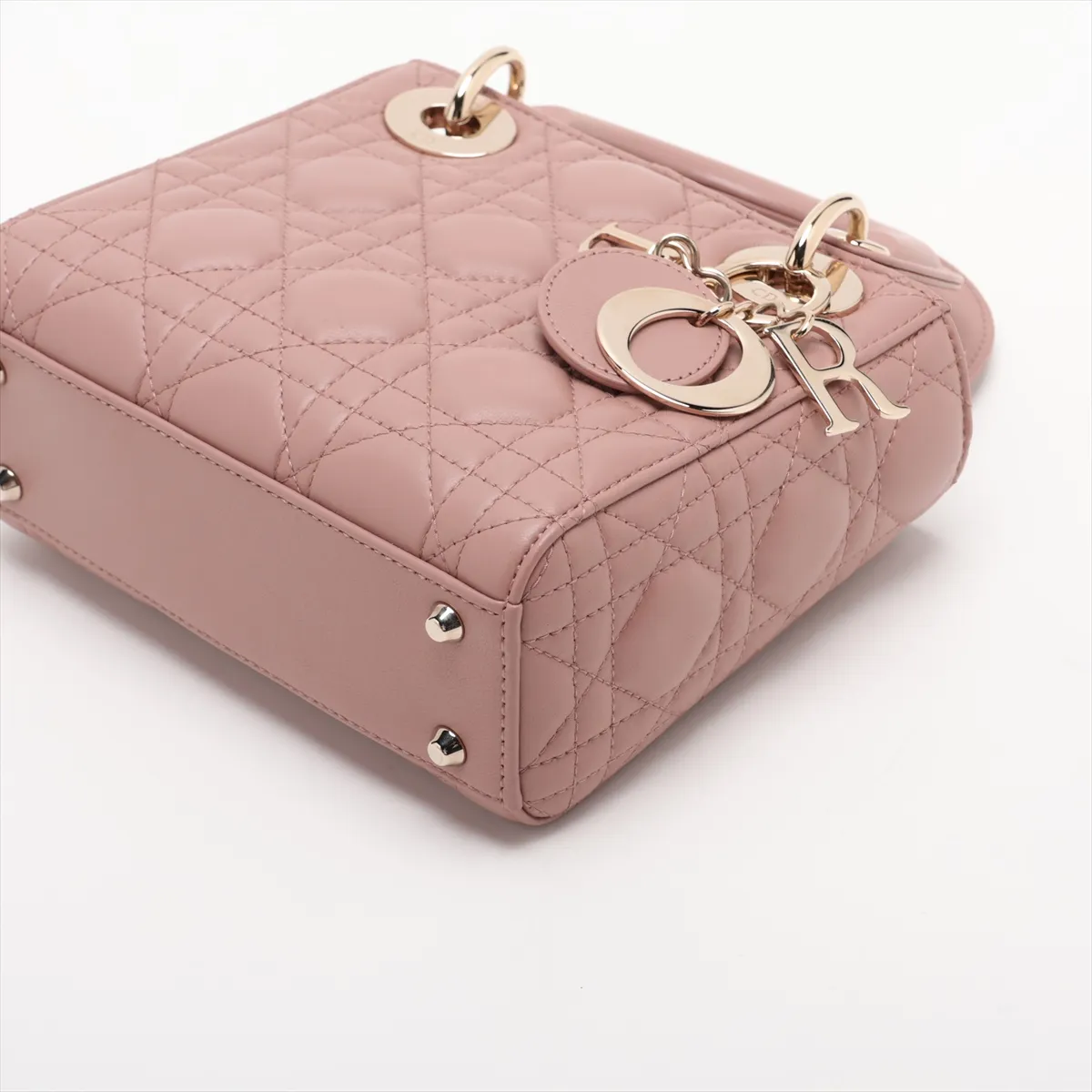Cannage Lady Dior Mini Leather 2-Way Handbag Pink Lucky Star — view 3
