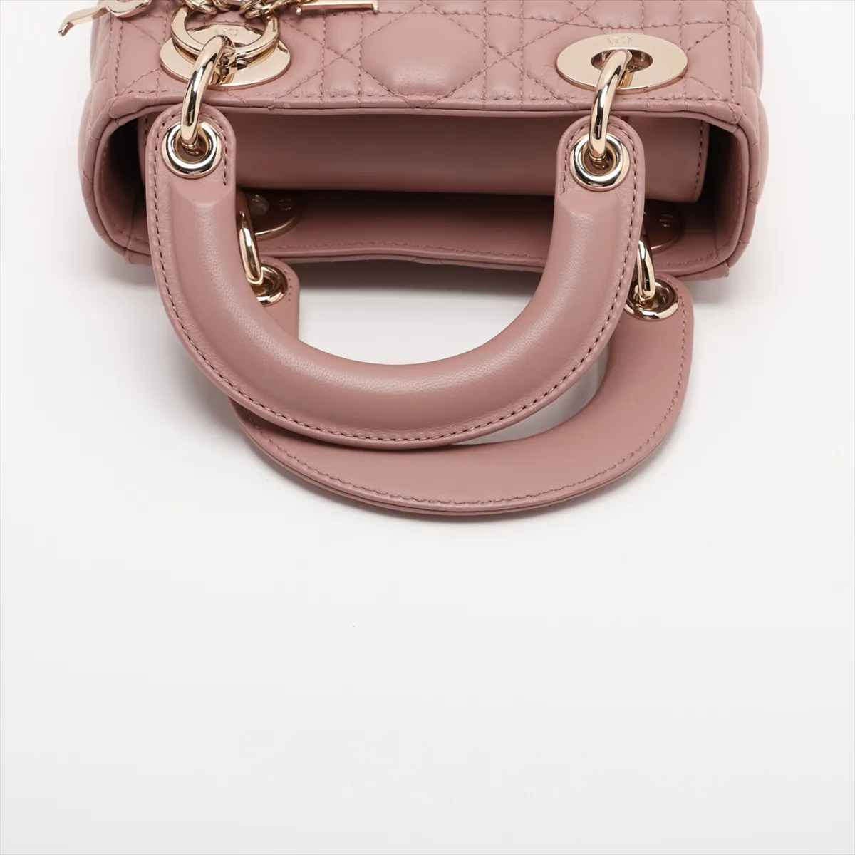 Cannage Lady Dior Mini Leather 2-Way Handbag Pink Lucky Star — view 5