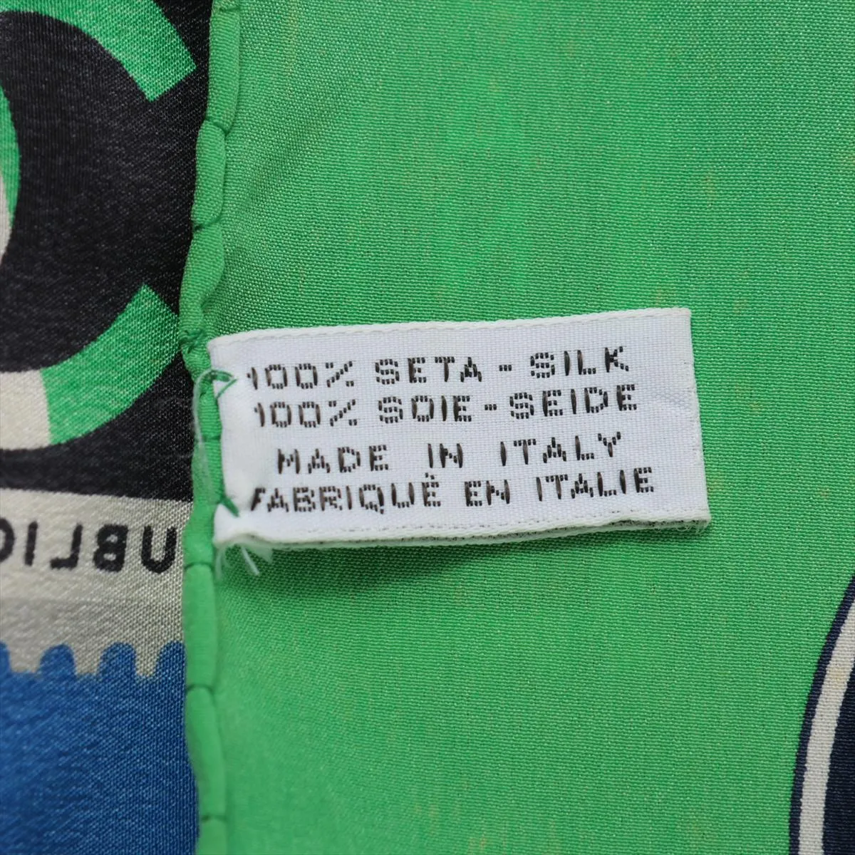 Coco Mark Icon Scarf, Silk, Multicolor. Shows signs of wear, including snags, loose threads, — view 7