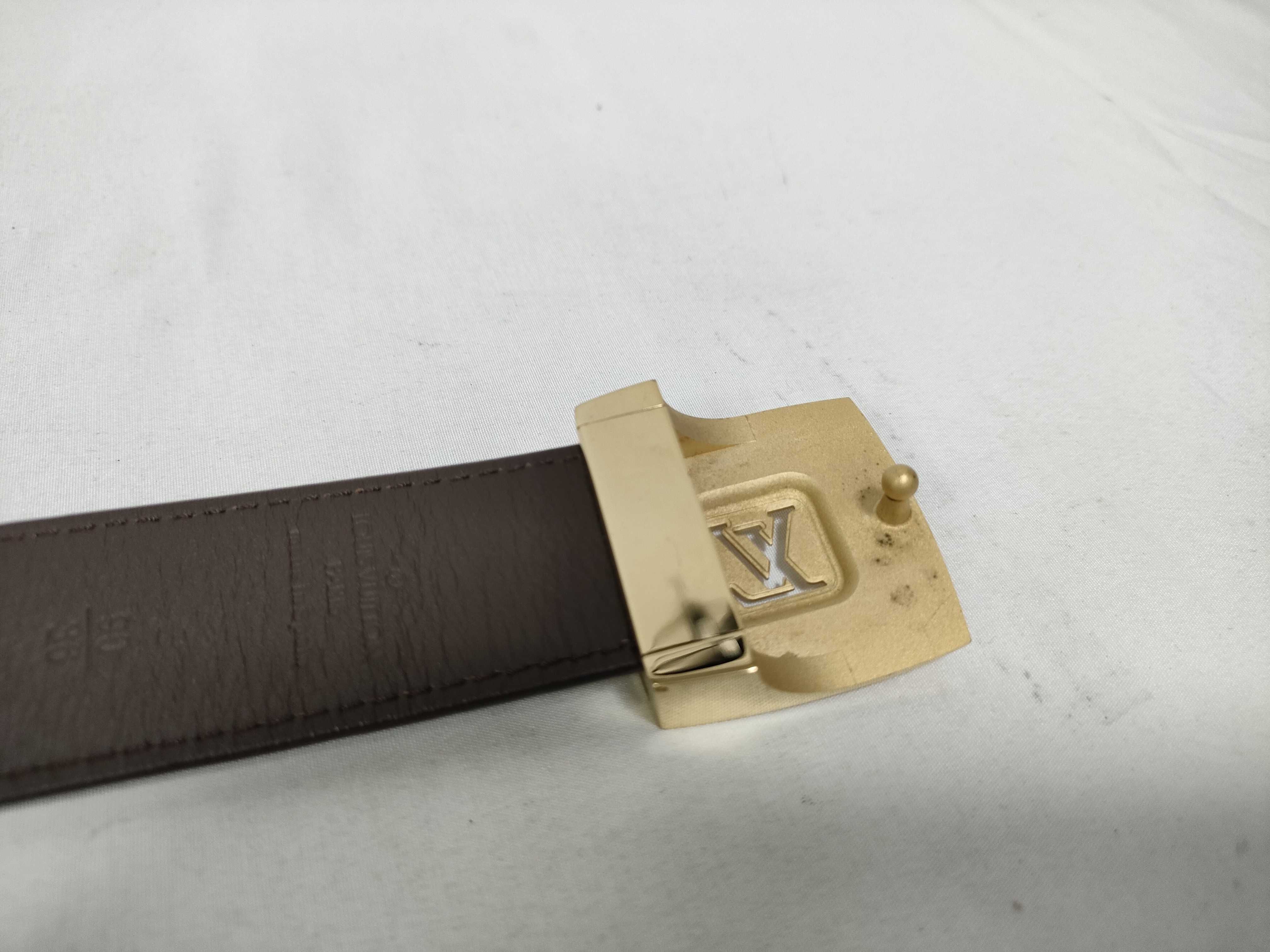 Monogram Louis Vuitton Monogram Ceinture LV Cut Gold Buckle Belt — view 5