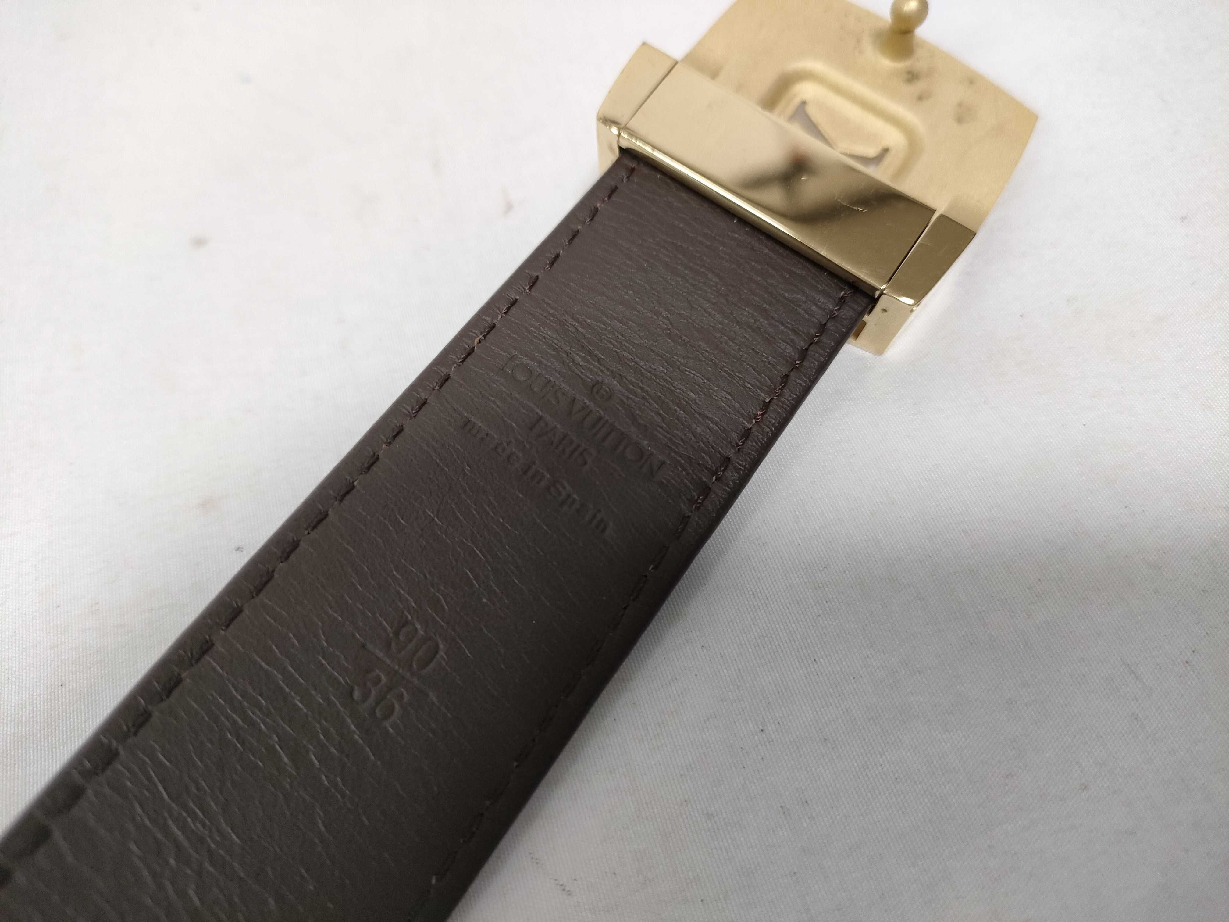 Monogram Louis Vuitton Monogram Ceinture LV Cut Gold Buckle Belt — view 6