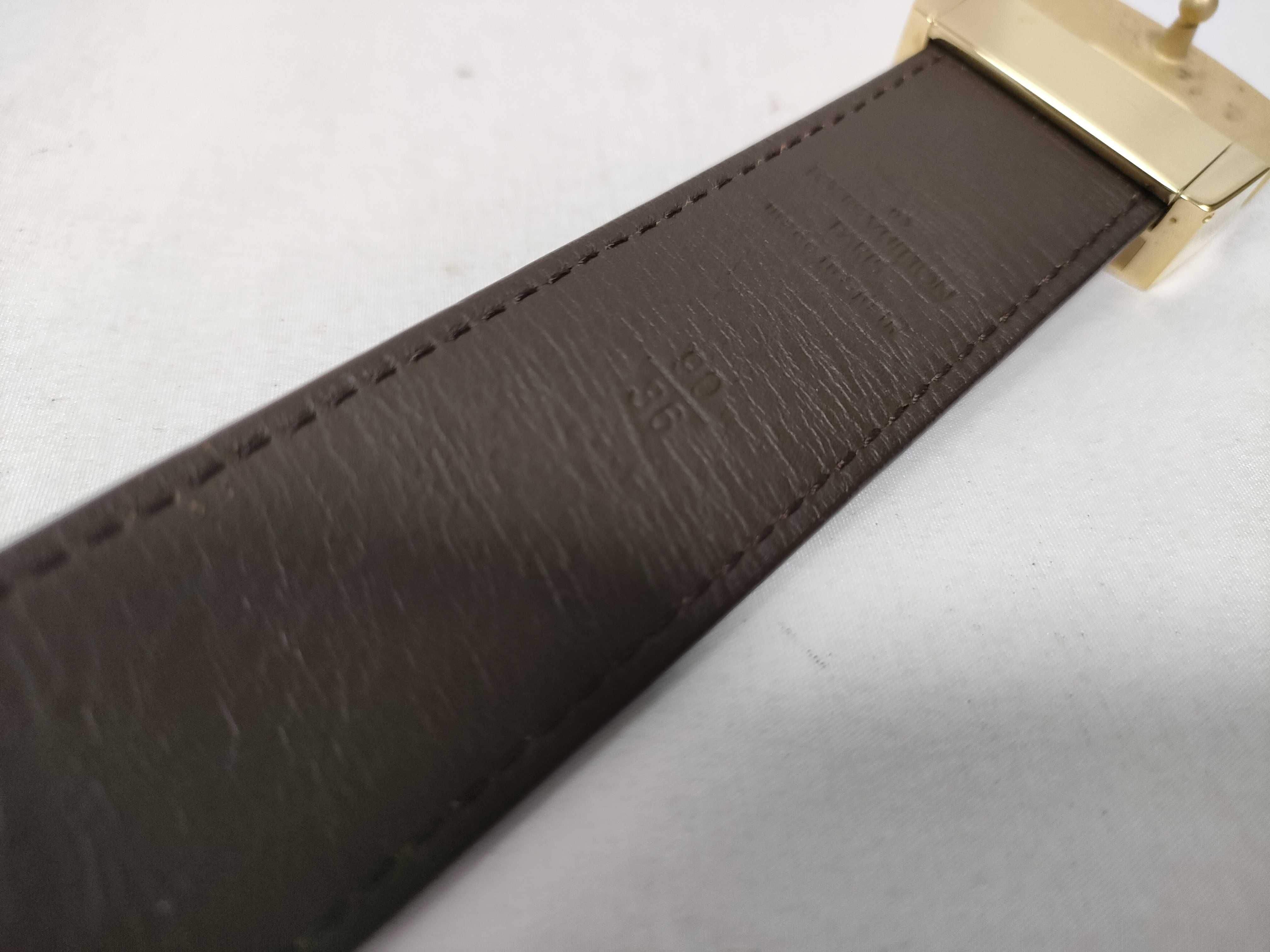 Monogram Louis Vuitton Monogram Ceinture LV Cut Gold Buckle Belt — view 7