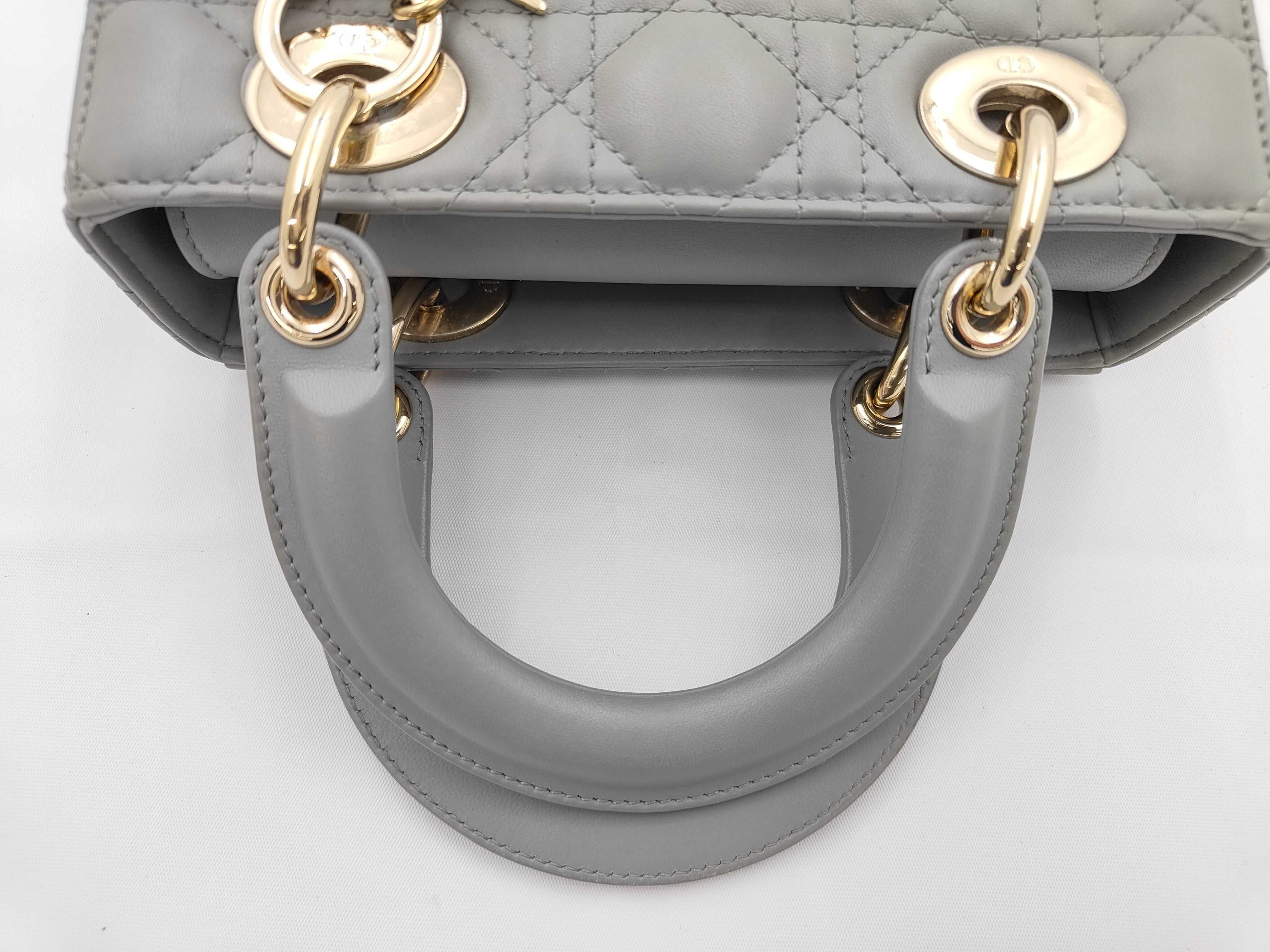 Grey Lambskin Lady ABCDior 2-Way Bag — view 3