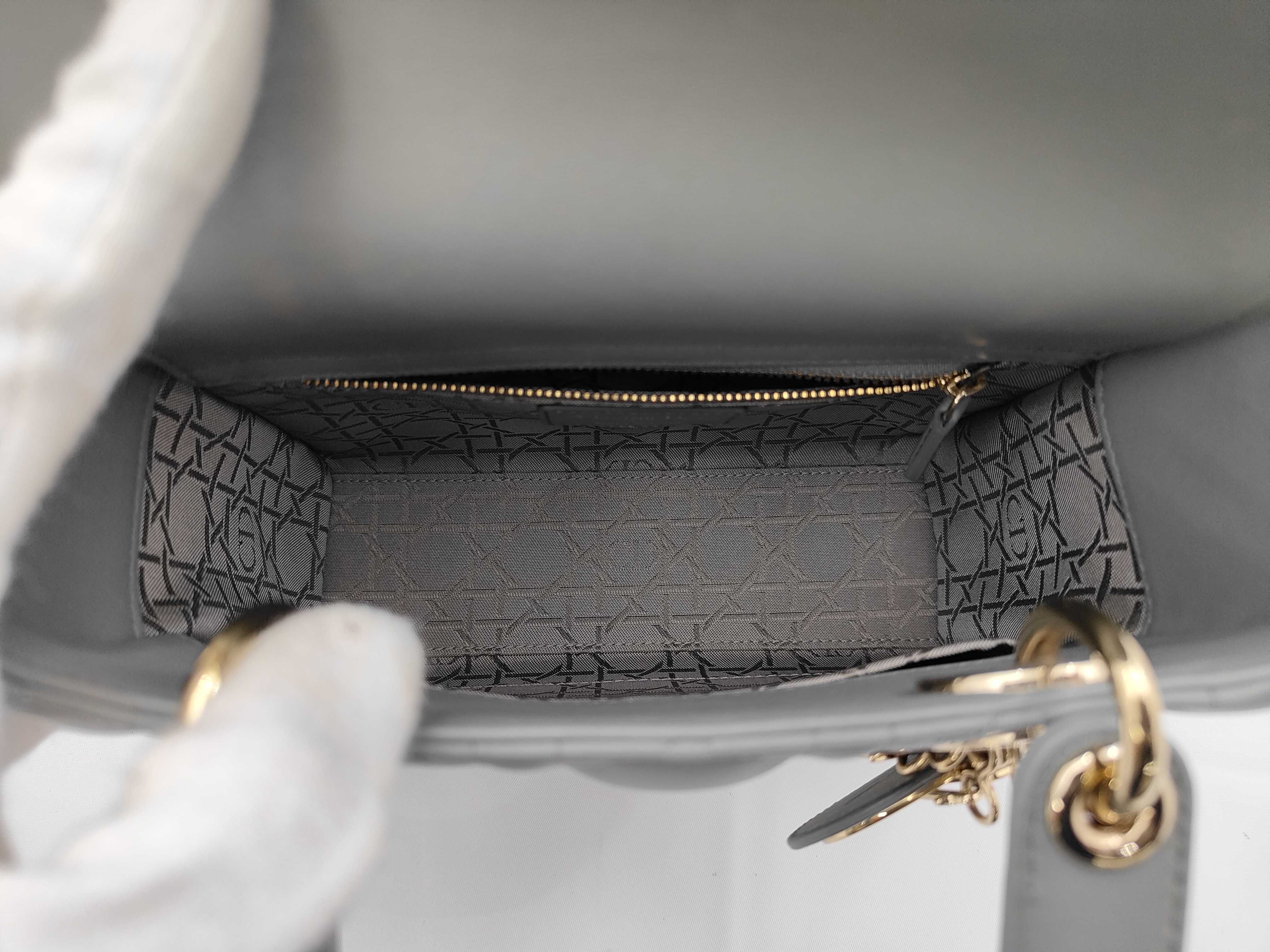 Grey Lambskin Lady ABCDior 2-Way Bag — view 9