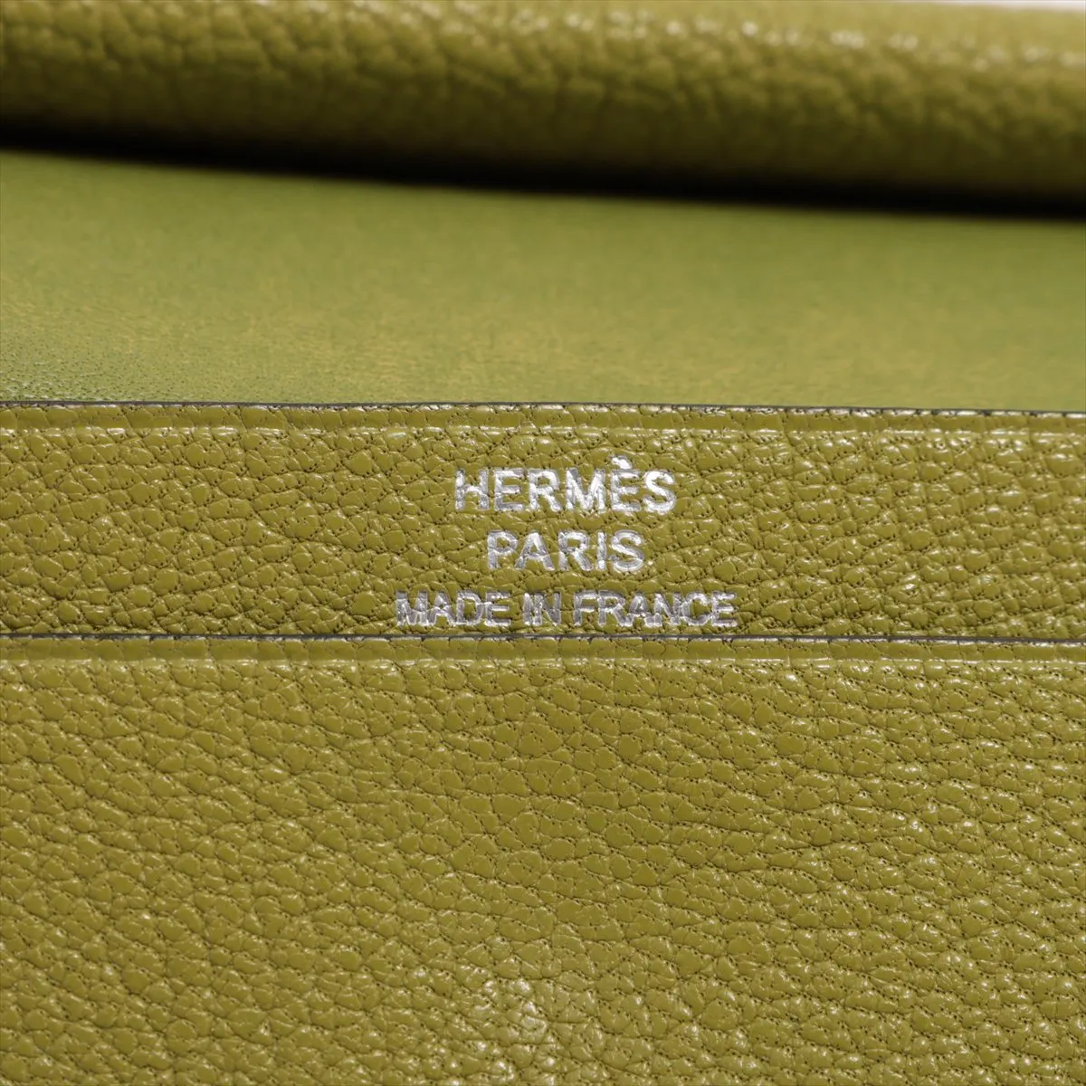 Bearn Compact Chevre Misor Compact Wallet Green Silver Hardware L:2008 — view 6