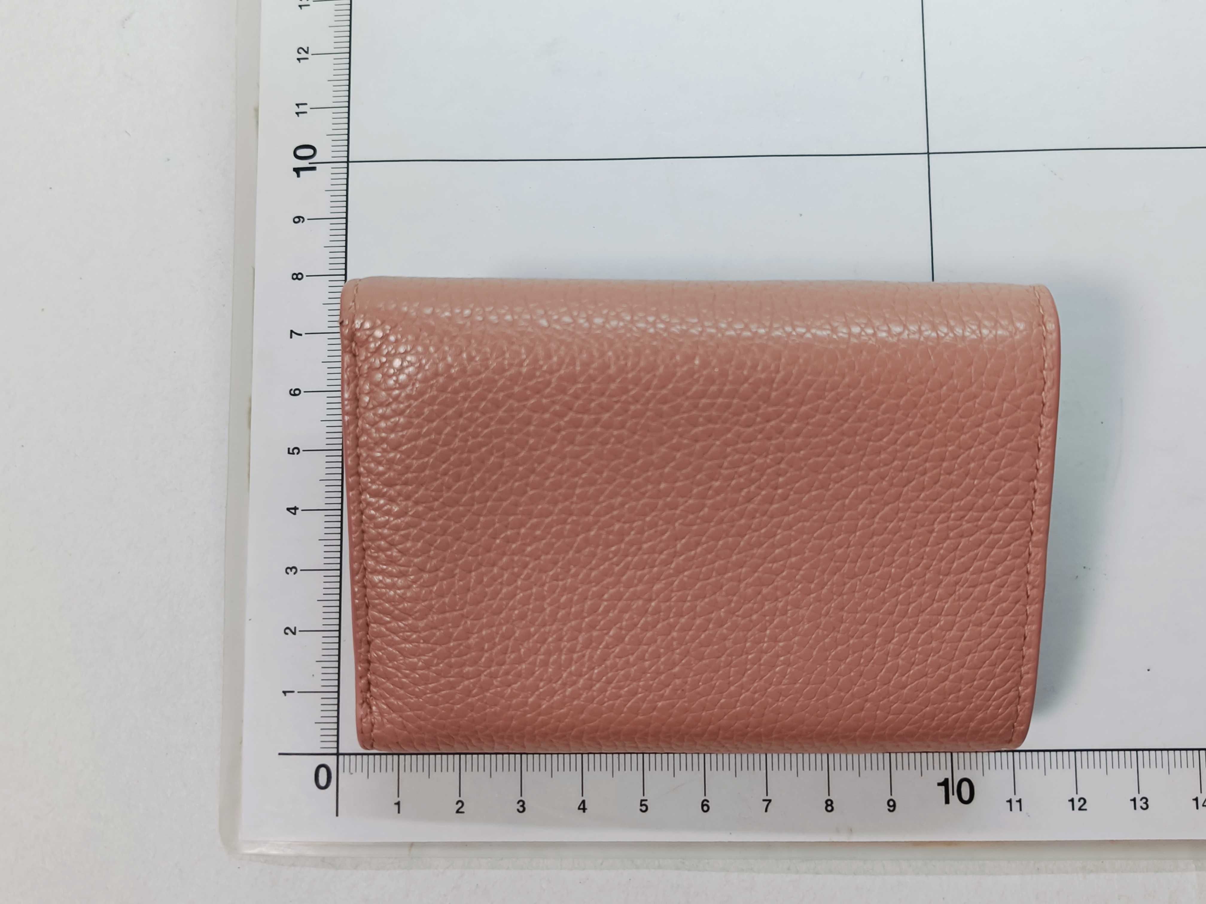 Vitello Daino Leather Compact Wallet — view 2