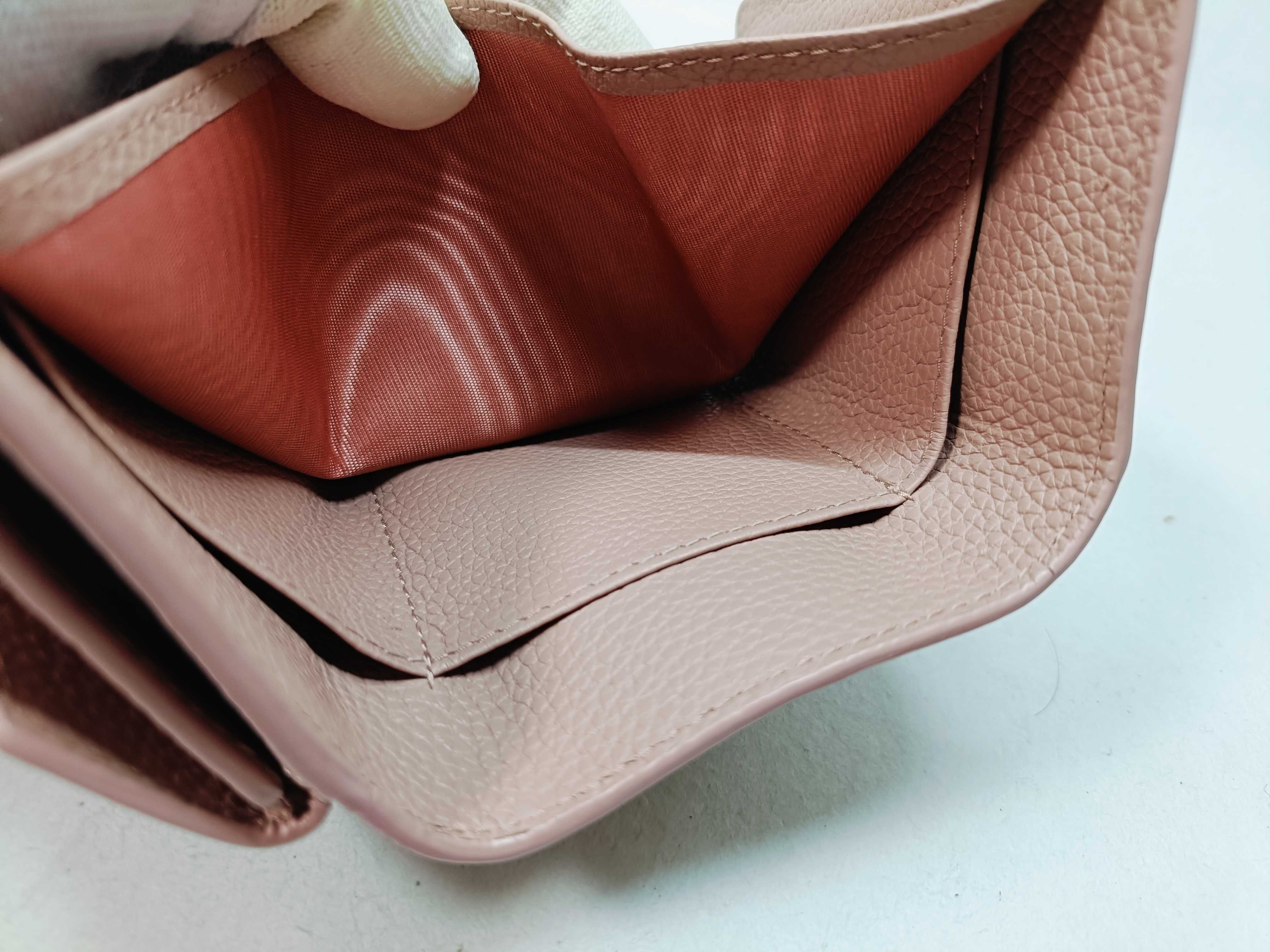 Vitello Daino Leather Compact Wallet — view 12
