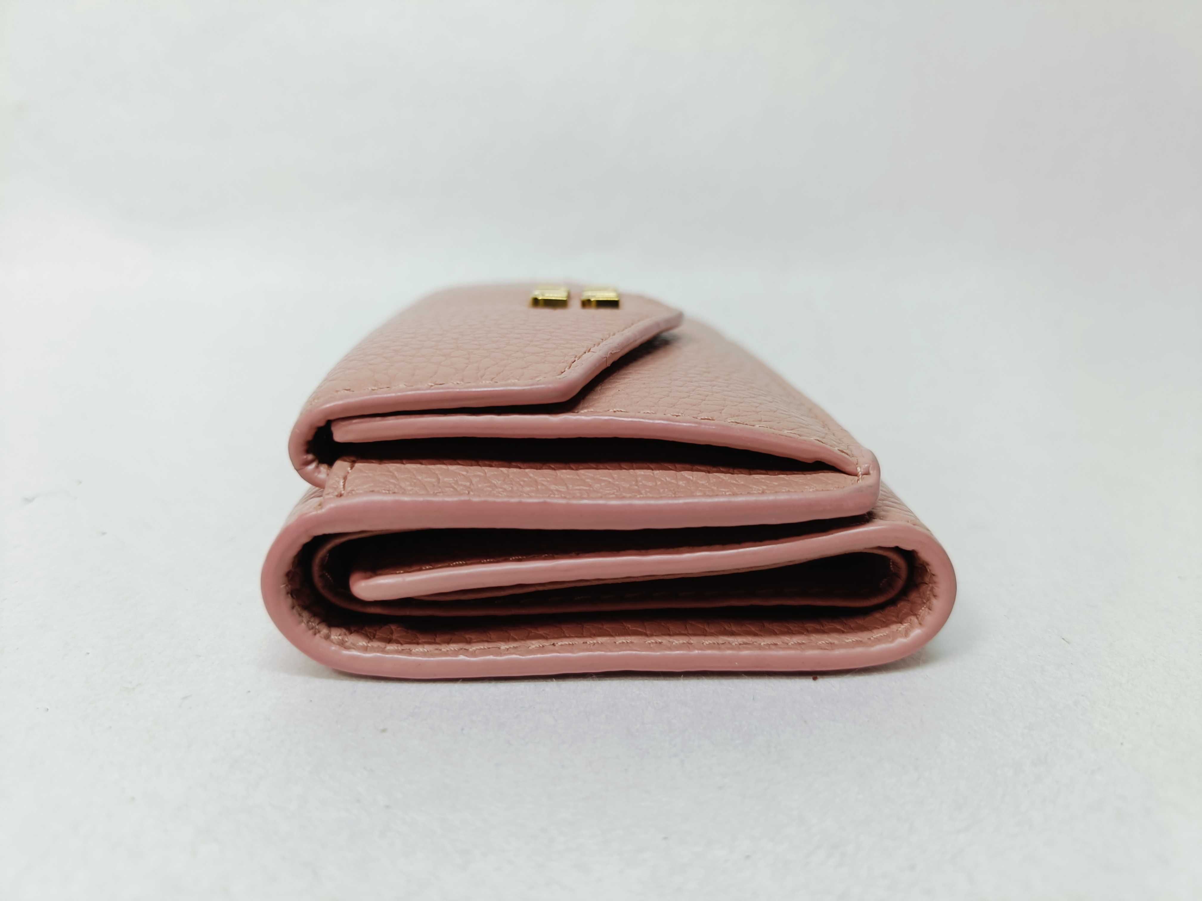 Vitello Daino Leather Compact Wallet — view 3