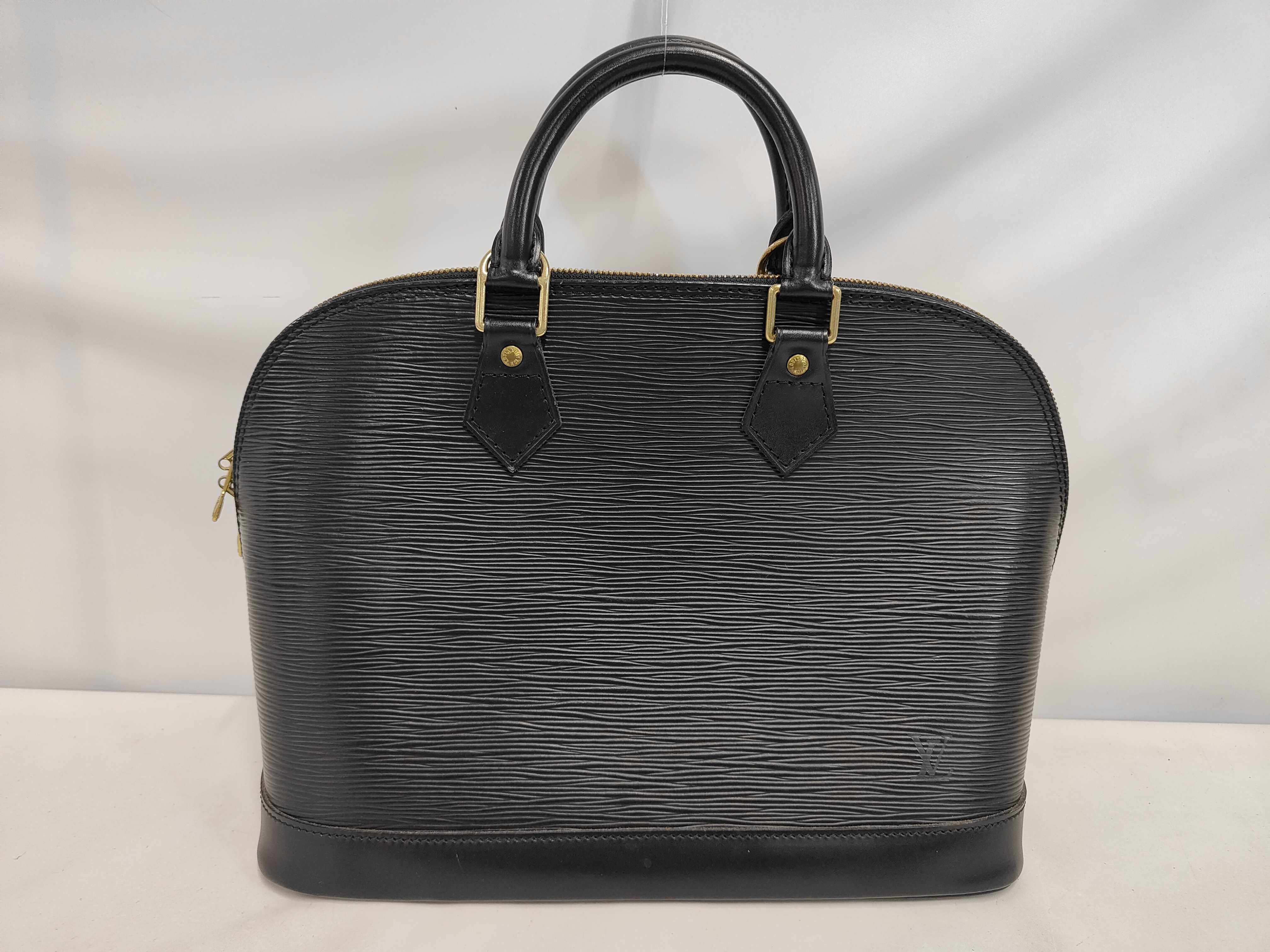 Black Epi Leather Alma Handbag