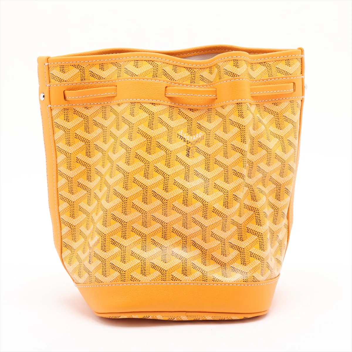 Petit Flot PVC x Leather Shoulder Bag, Yellow, Strap Not Included — view 2
