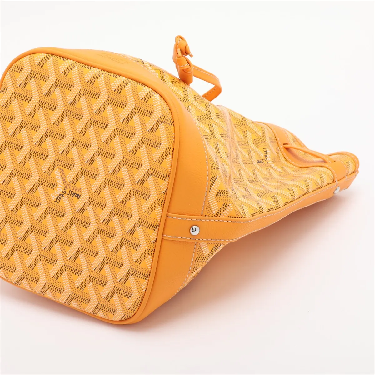 Petit Flot PVC x Leather Shoulder Bag, Yellow, Strap Not Included — view 3